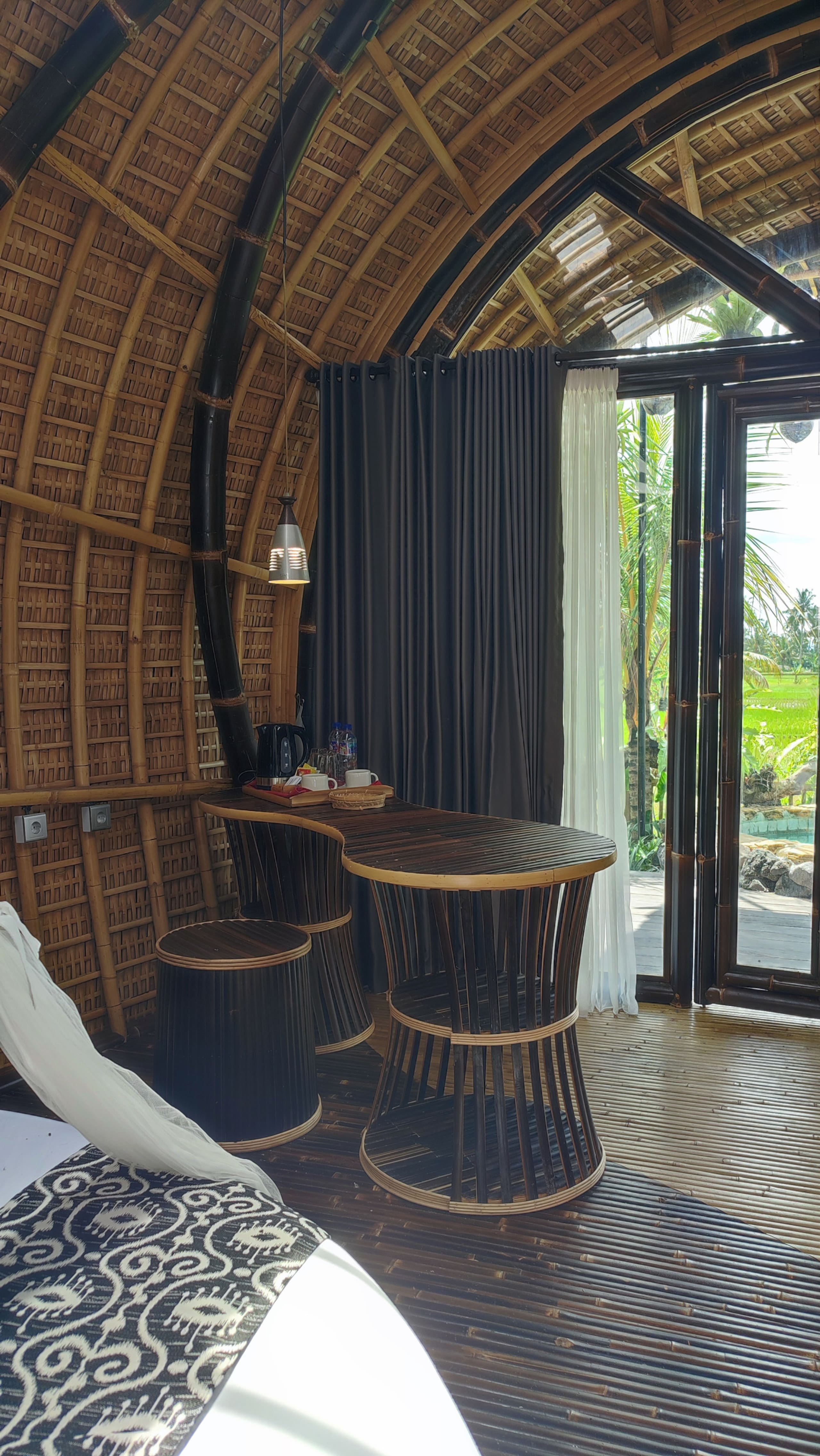 1BR Bamboo house - Private Pool + Rice Field View 9
