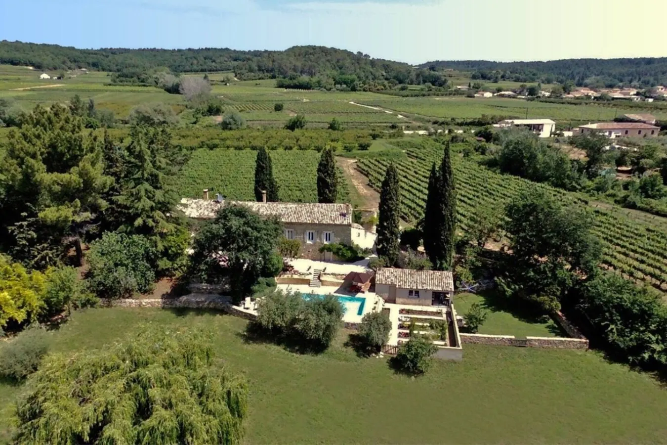 Mas avec piscine et clim - région Uzes - 14-17 per