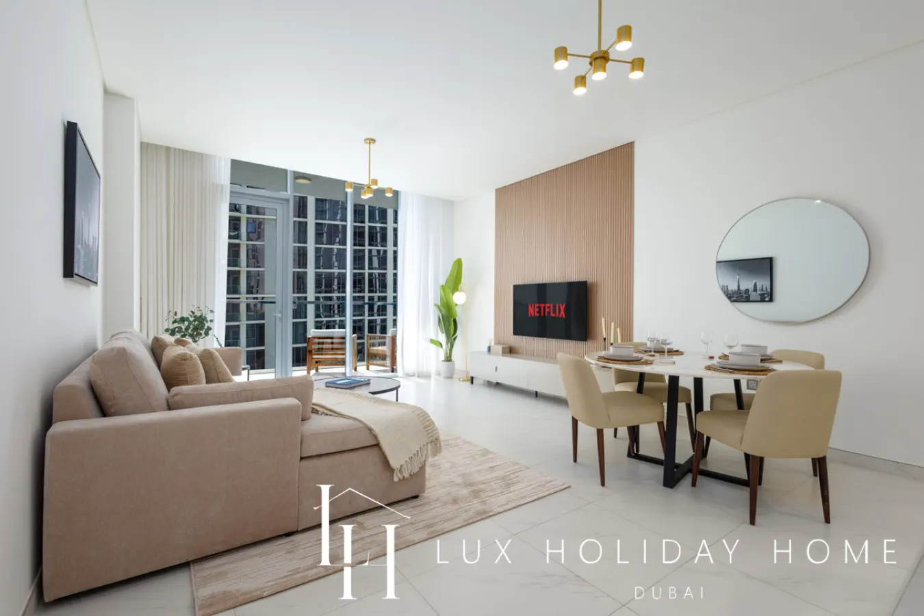 LUX | 2BR Lagoon View – District One, 10–15 min Burj Khalifa — photo 3