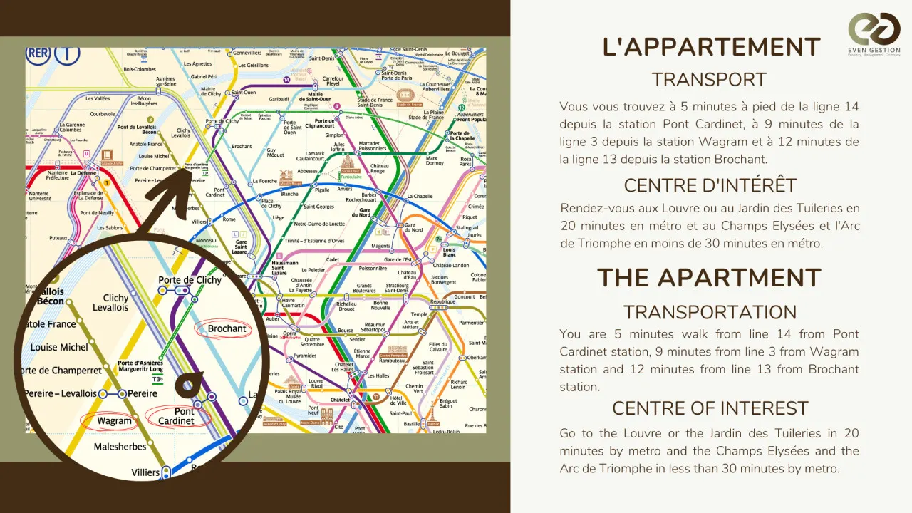 Appart 8pers # 3 Bedrooms # Pereire # Paris 17 18