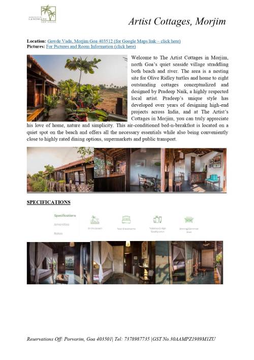 Artist Cottages, Morjim Beach, Goa 9