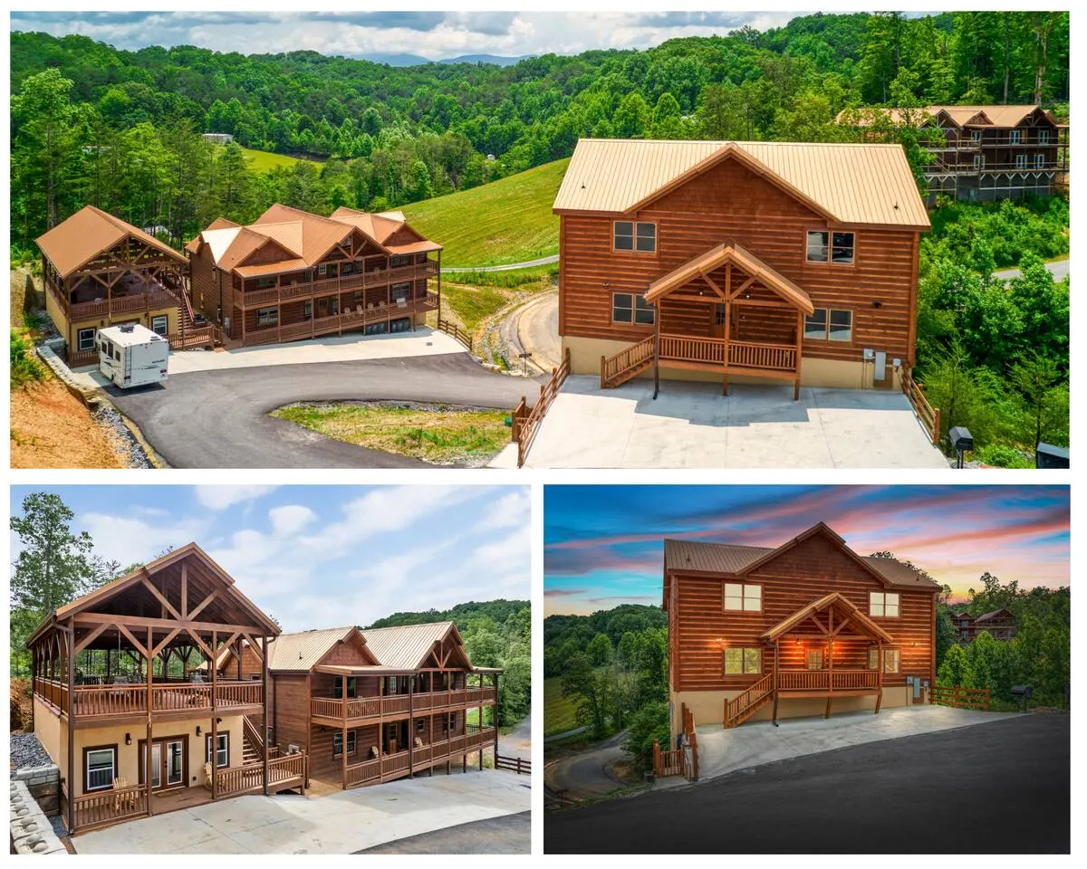 2 Giant Luxury Cabins Sleeps 40 2 HotTubs 2 Pools 10