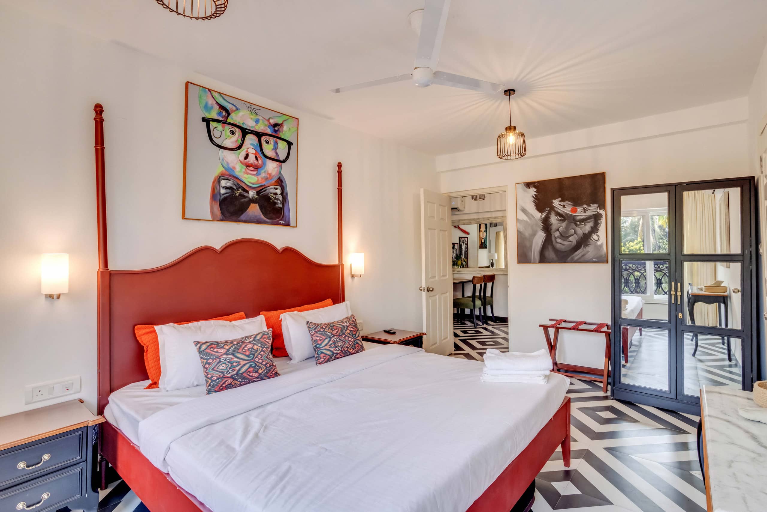 Unique 2BHK | 2 min to Beach | Rooftop Pool & Gym 24