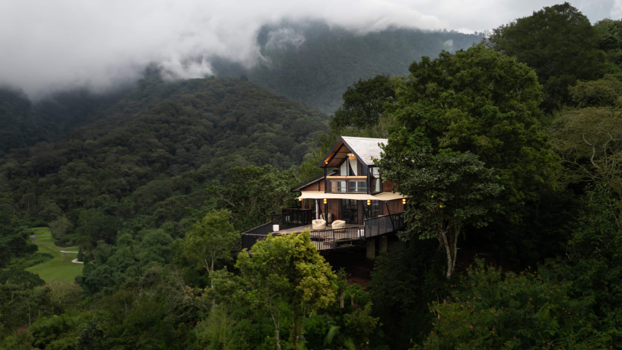 Cabin in the Clouds nestled in Bali's Mountains