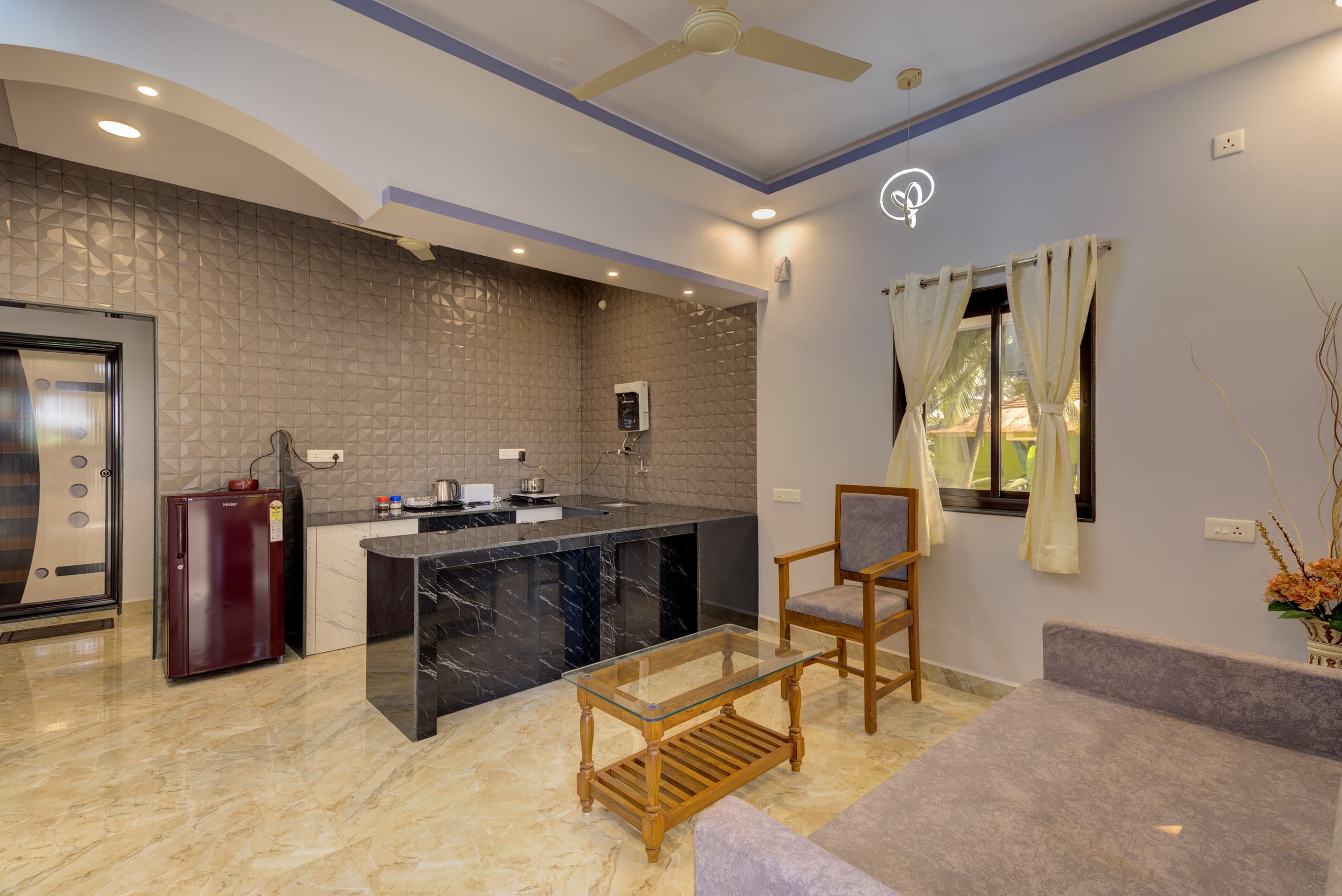 102 | Cozy 1bhk apt in Ambelim | 50m walk to river 8