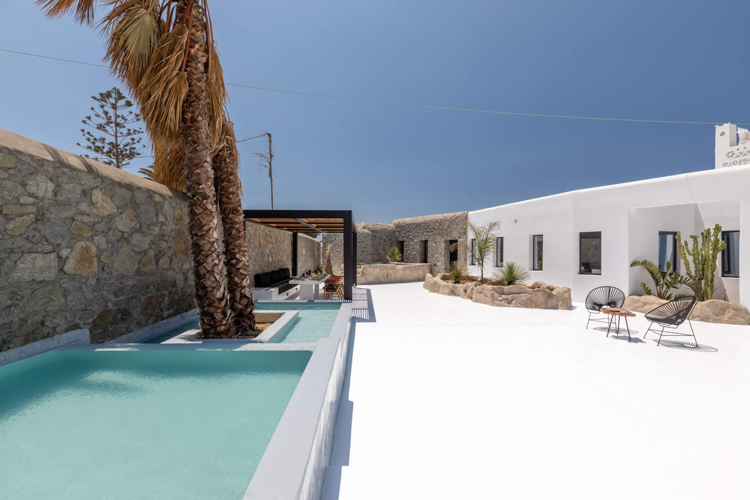 Mykonos Town Black Villa with Cave Heated Pool 11