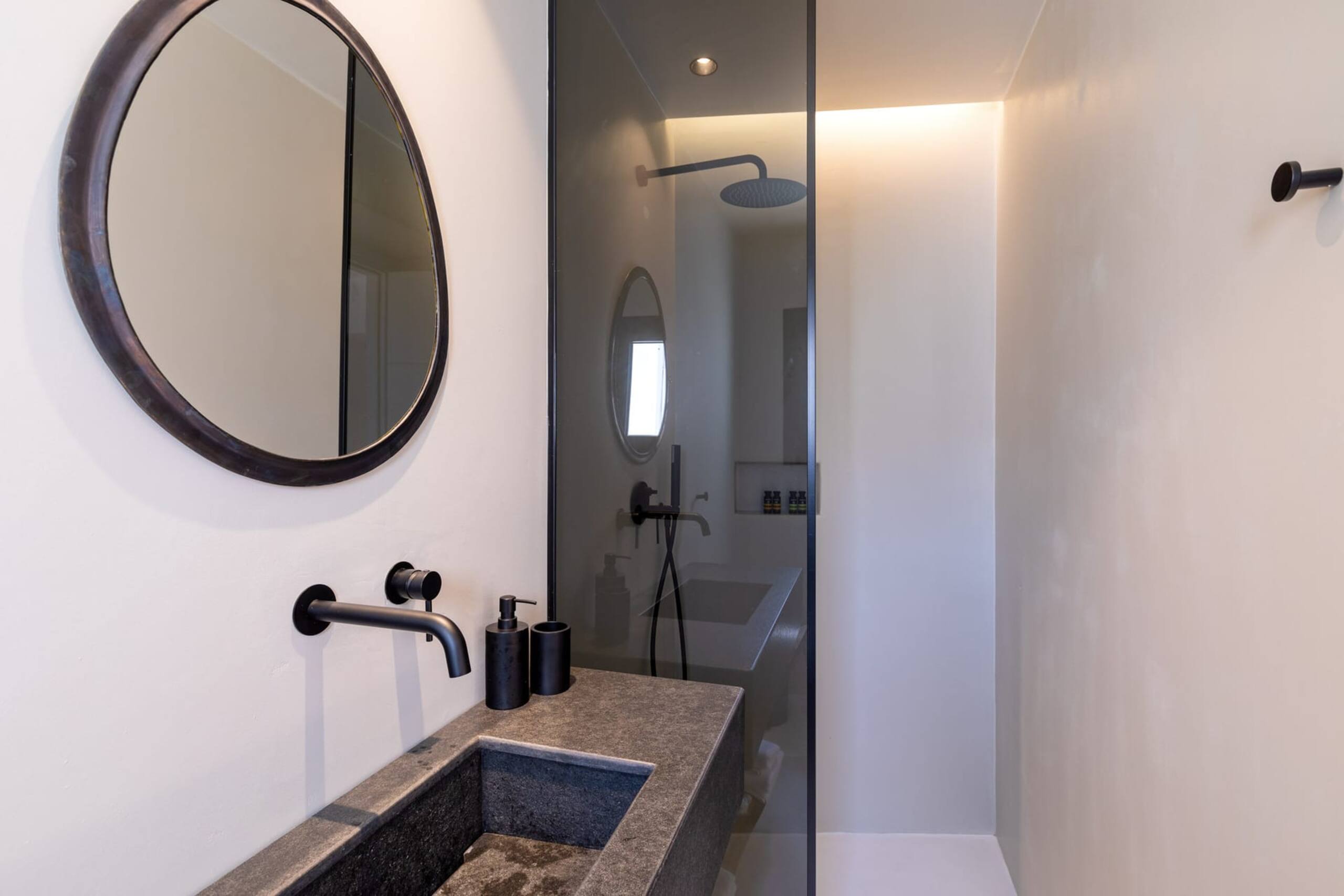 Mykonos Town Black Villa with Cave Heated Pool 34