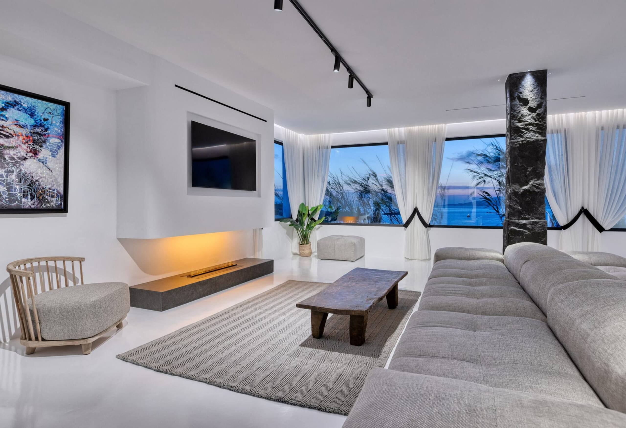 Mykonos Town Black Villa with Cave Heated Pool 23
