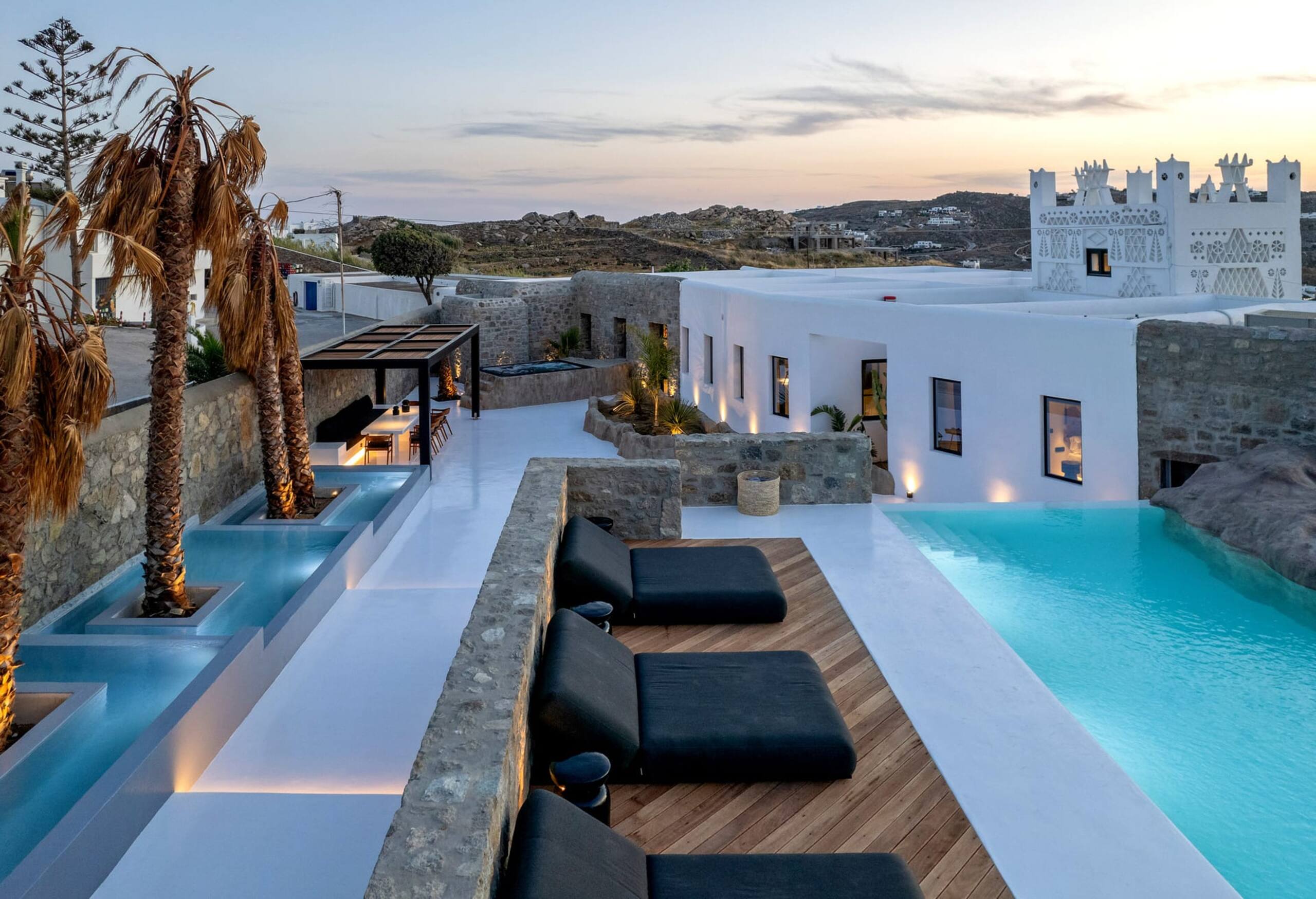 Mykonos Town Black Villa with Cave Heated Pool — photo 5