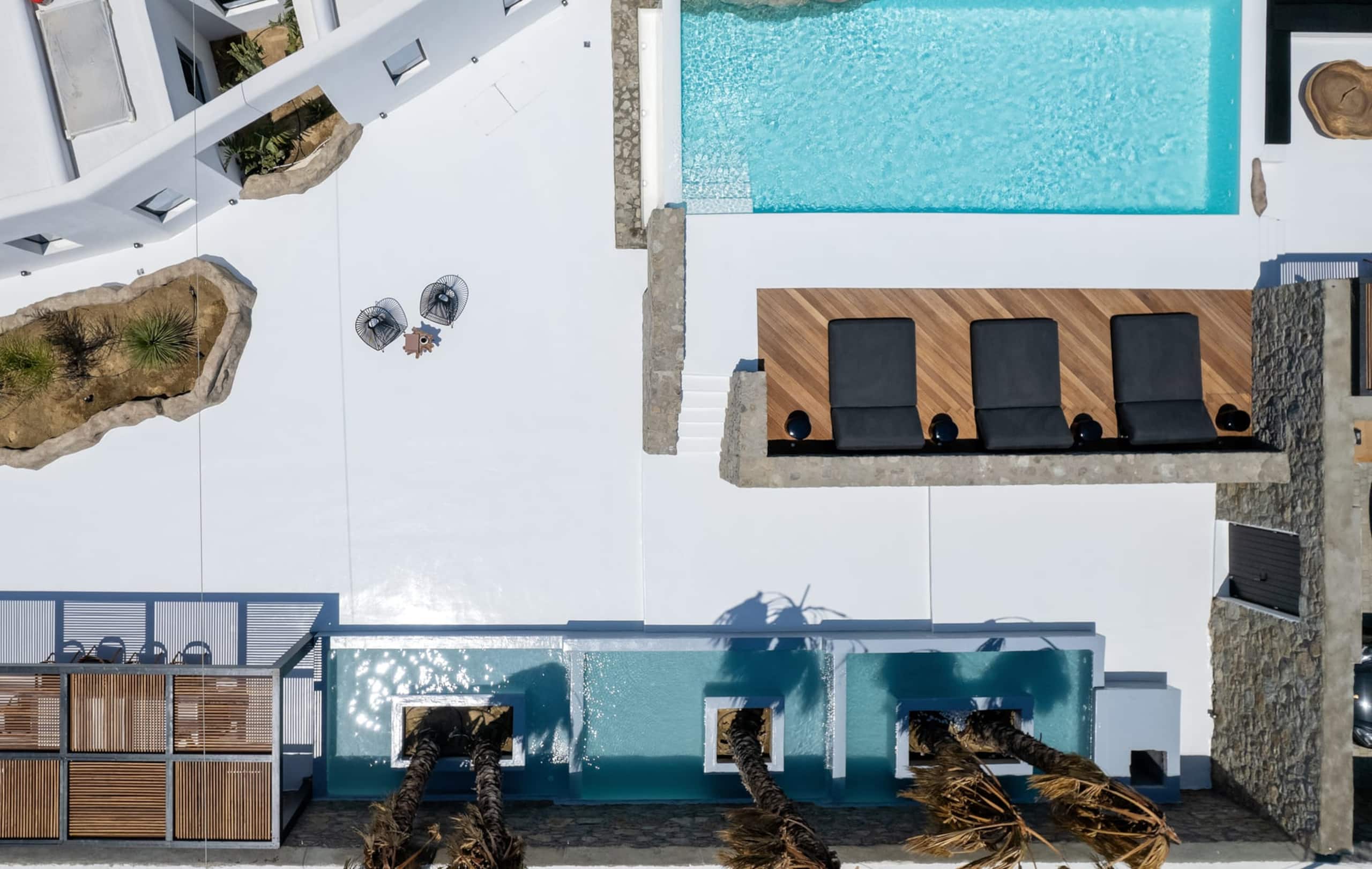 Mykonos Town Black Villa with Cave Heated Pool 9
