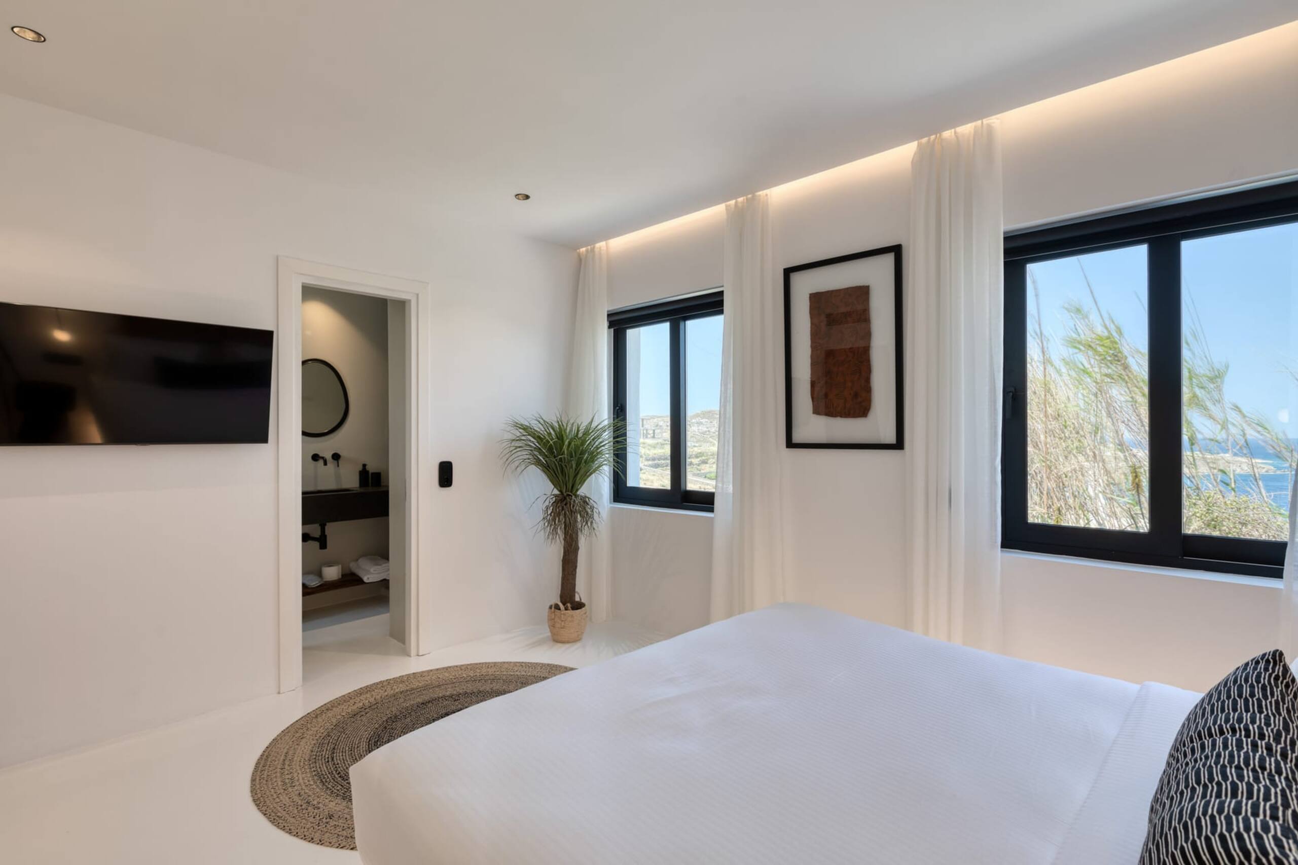 Mykonos Town Black Villa with Cave Heated Pool 33