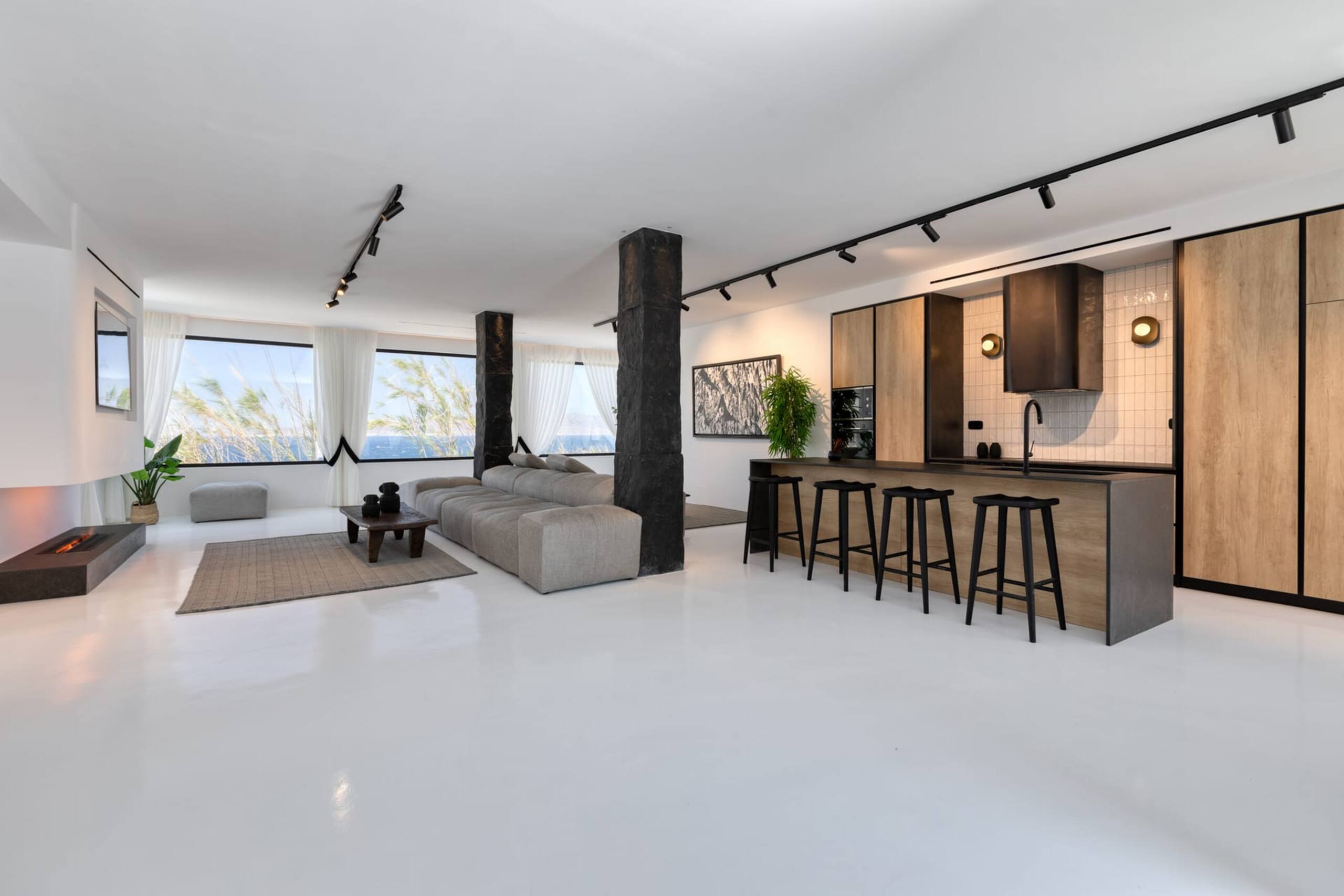 Mykonos Town Black Villa with Cave Heated Pool 20