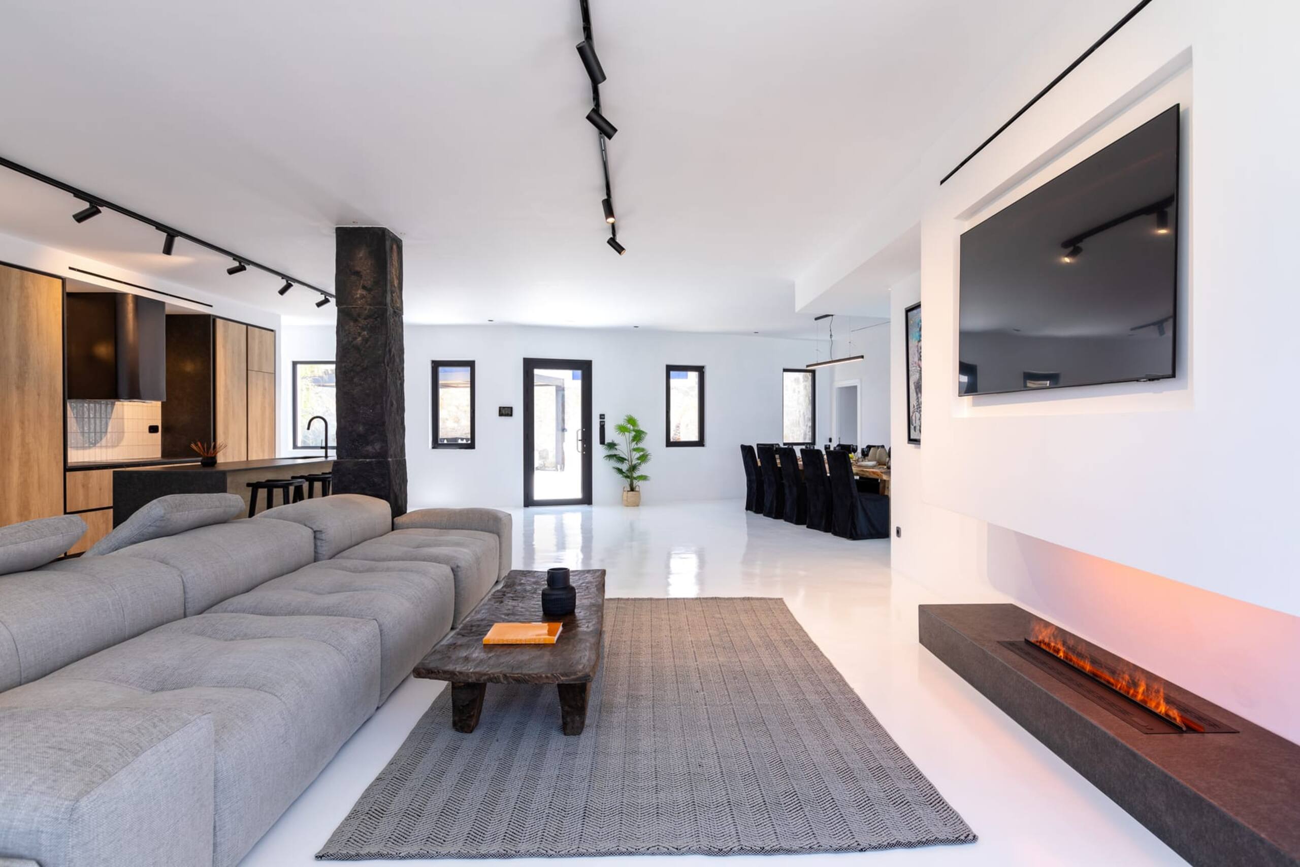 Mykonos Town Black Villa with Cave Heated Pool 28