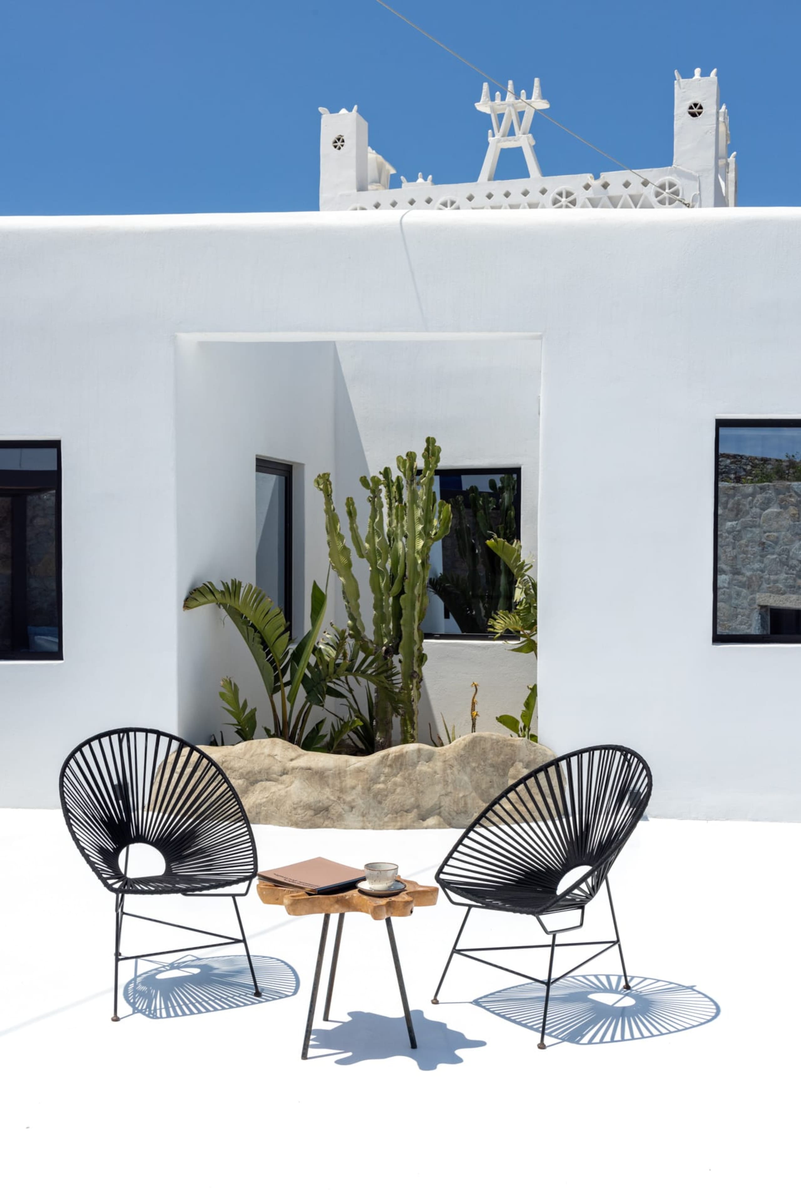 Mykonos Town Black Villa with Cave Heated Pool 18
