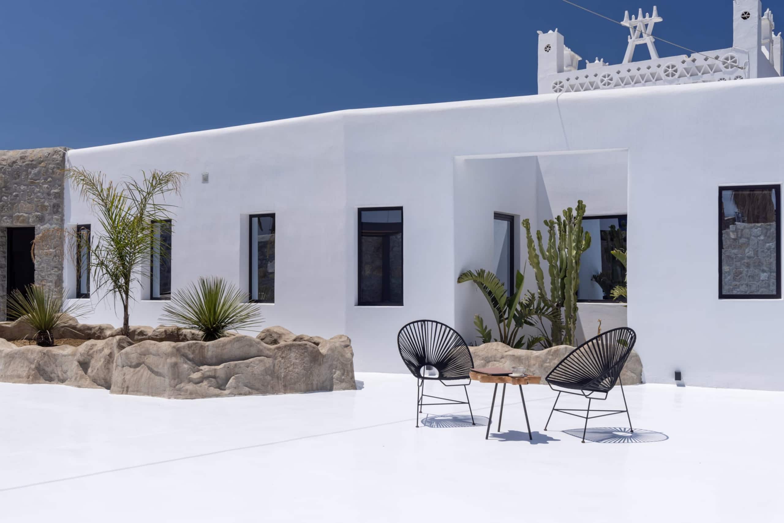 Mykonos Town Black Villa with Cave Heated Pool 12