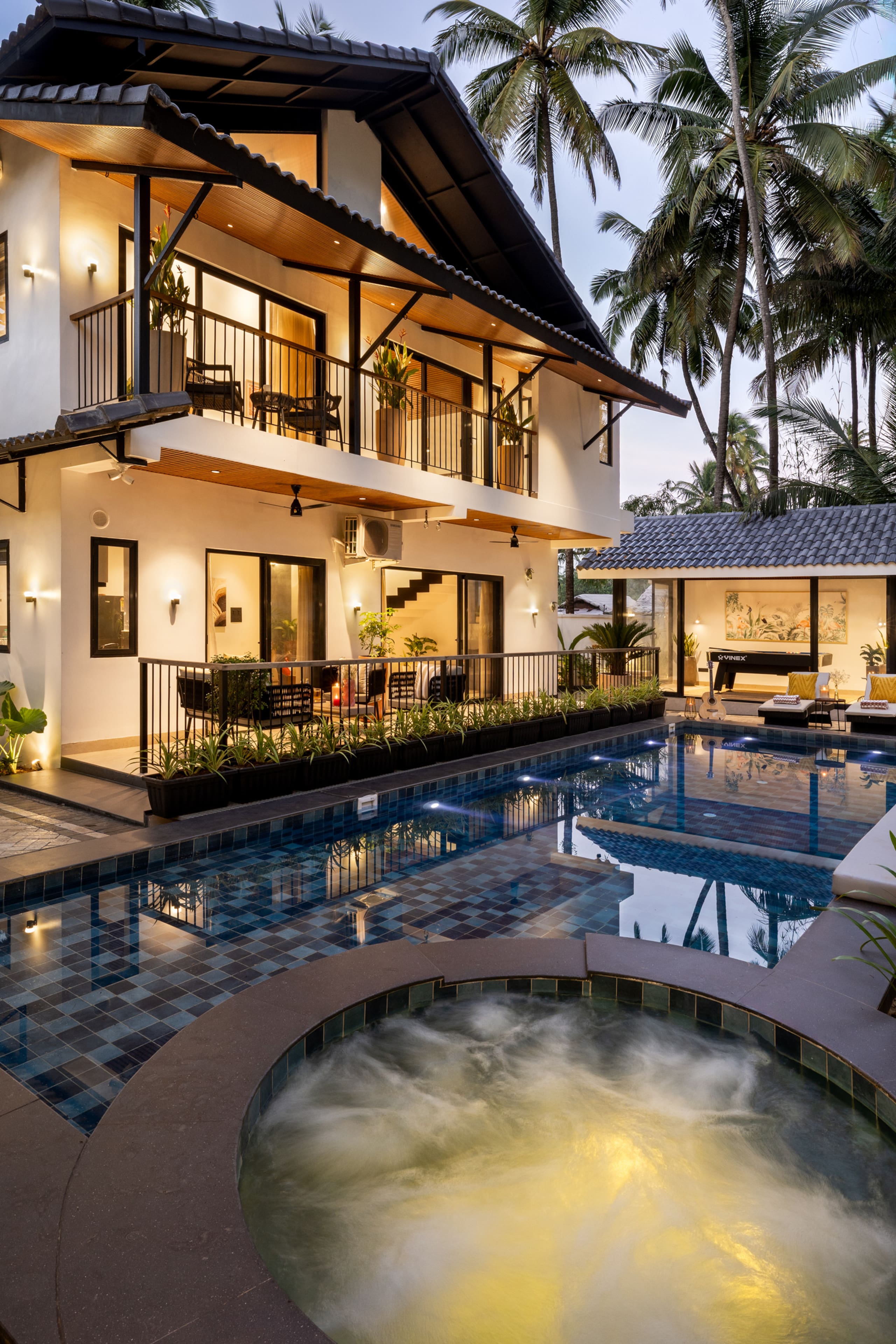 ULU 3BR Pool Villa Snooker 3 min walk Anjuna Beach 33