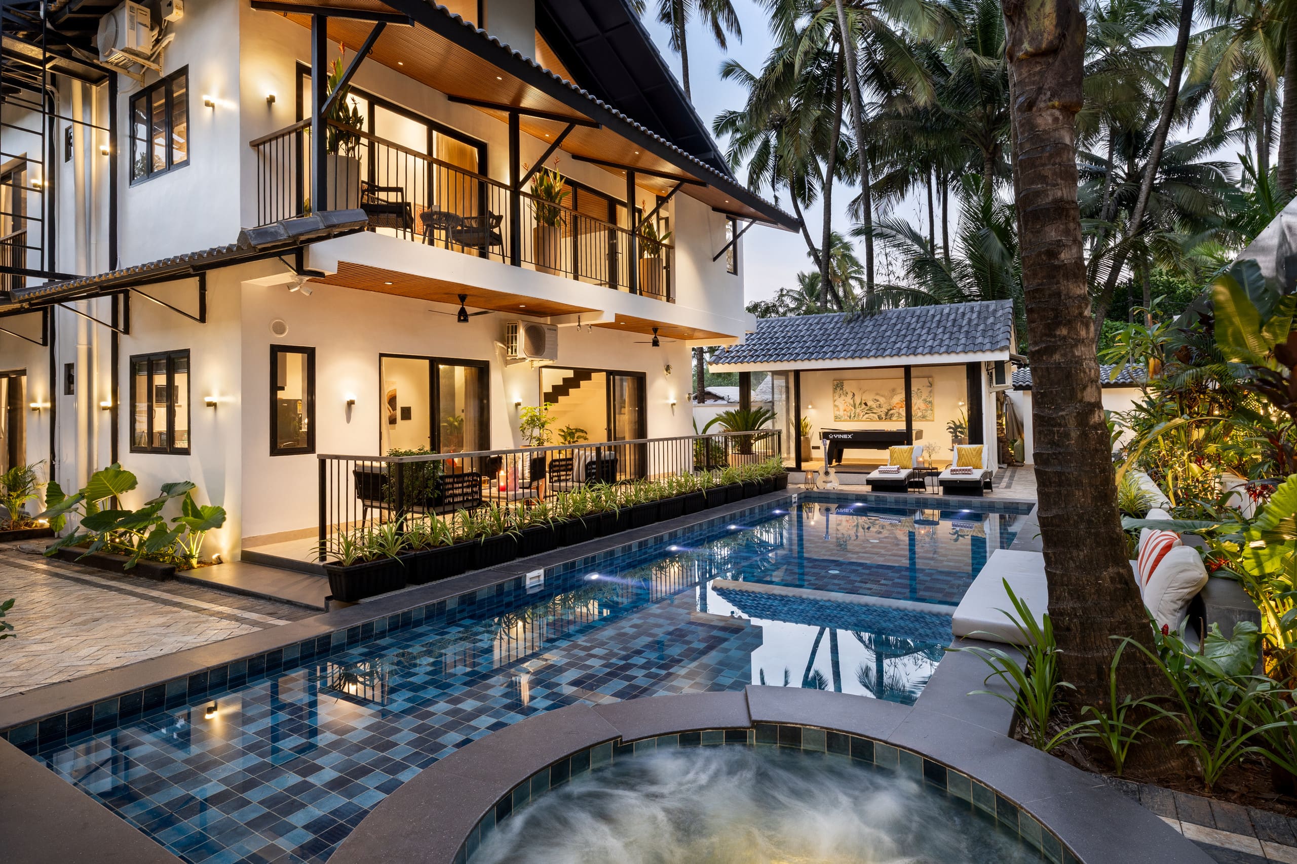 ULU 3BR•Pool Villa•Snooker•3 min walk Anjuna Beach