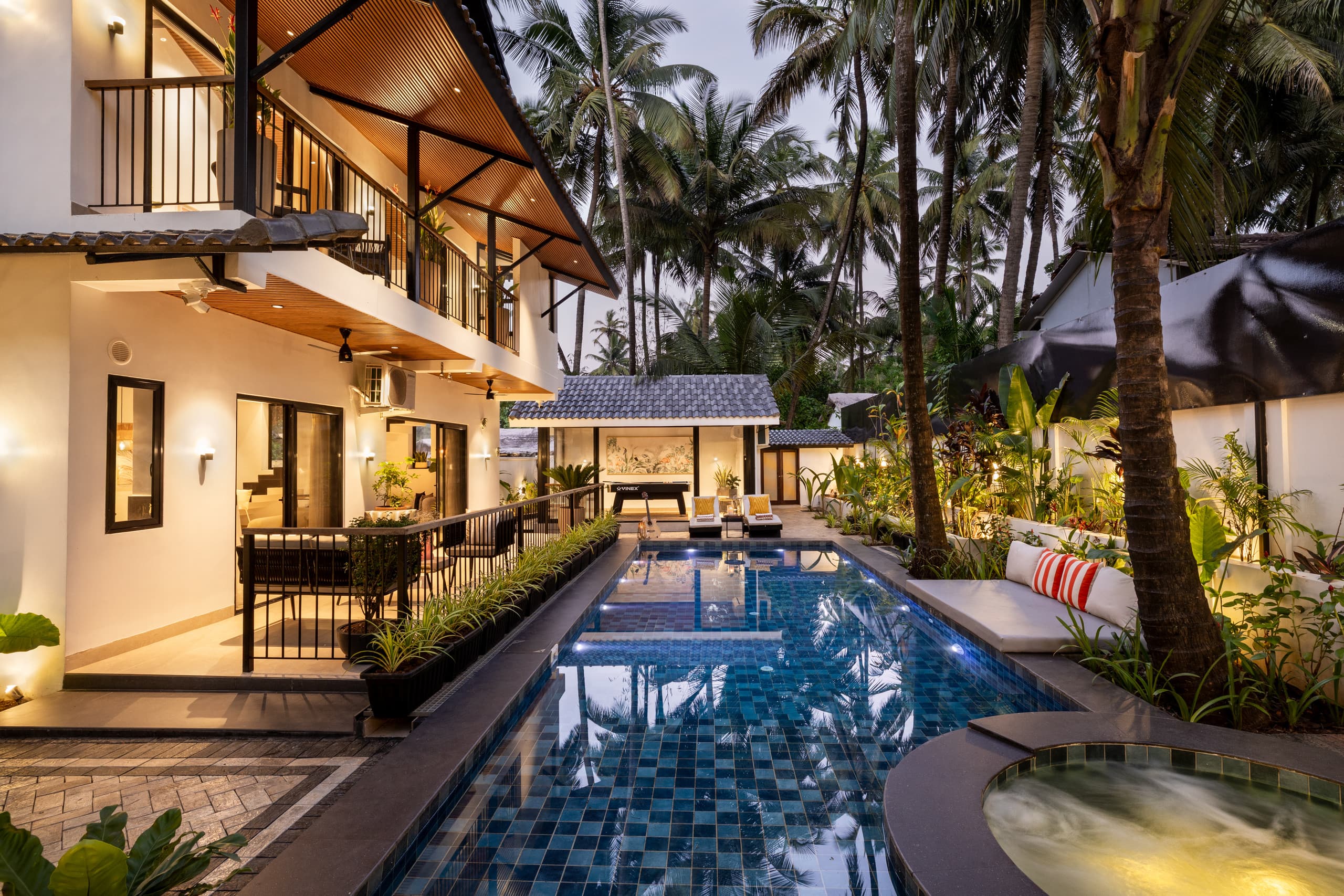 ULU 3BR Pool Villa Snooker 3 min walk Anjuna Beach 39