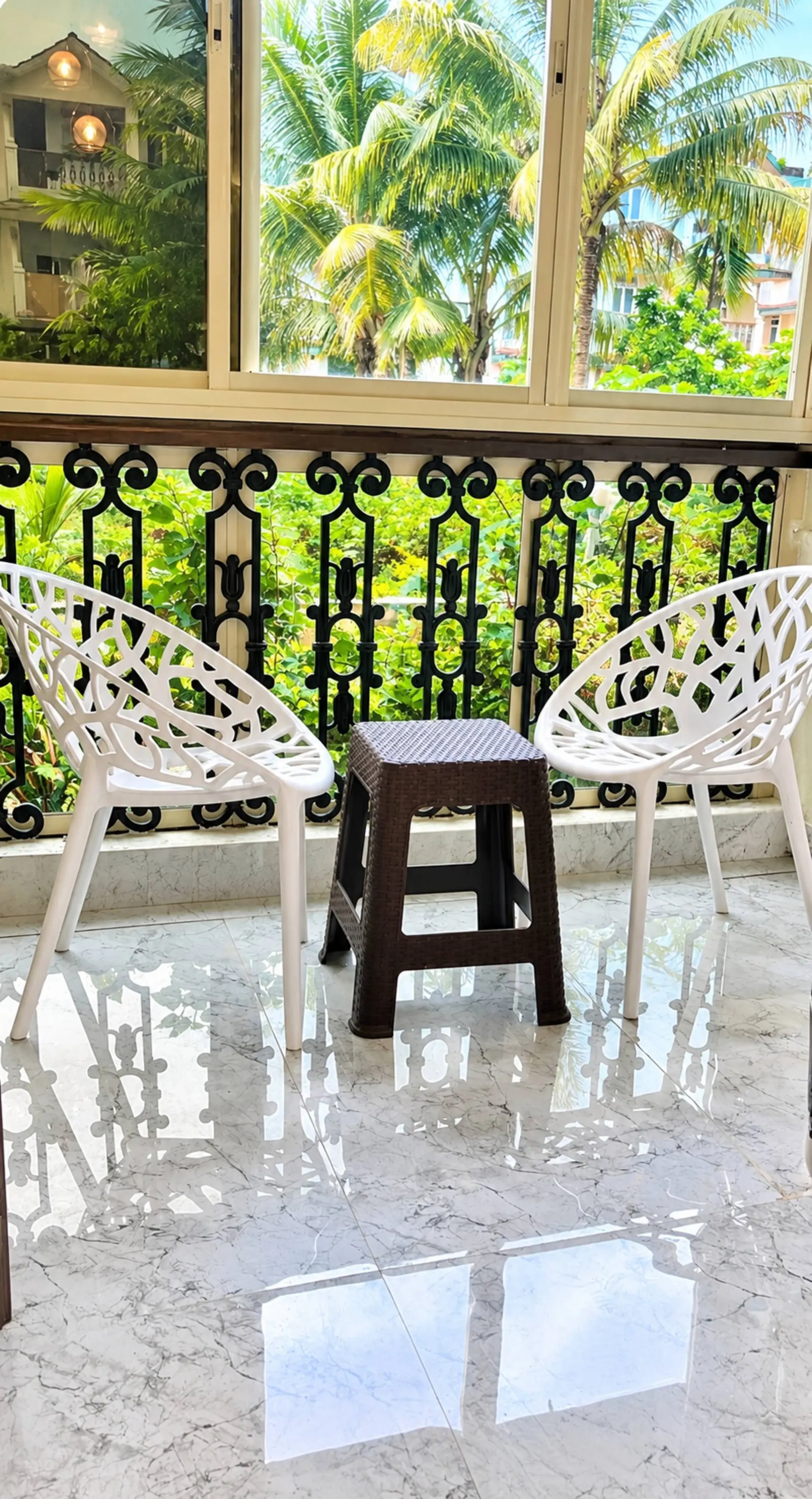 Calangute Cozy Nest 1 BHK Park View Balcony 4