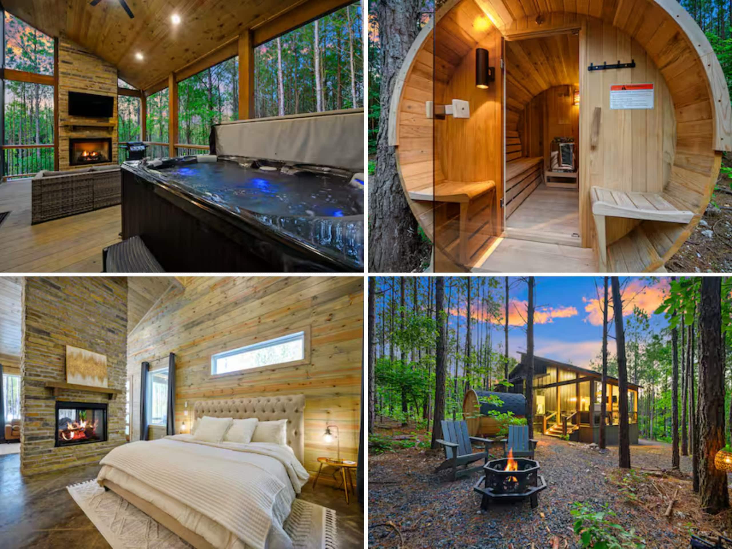Luxury Couples Cabin (Hot Tub, Sauna, Soaking Tub)