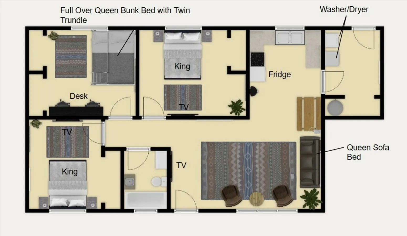 3Bd, King, Brkfst, Boat Parking, Washer/Dryer, Sleeps 11, BBQ, Unit 123 7