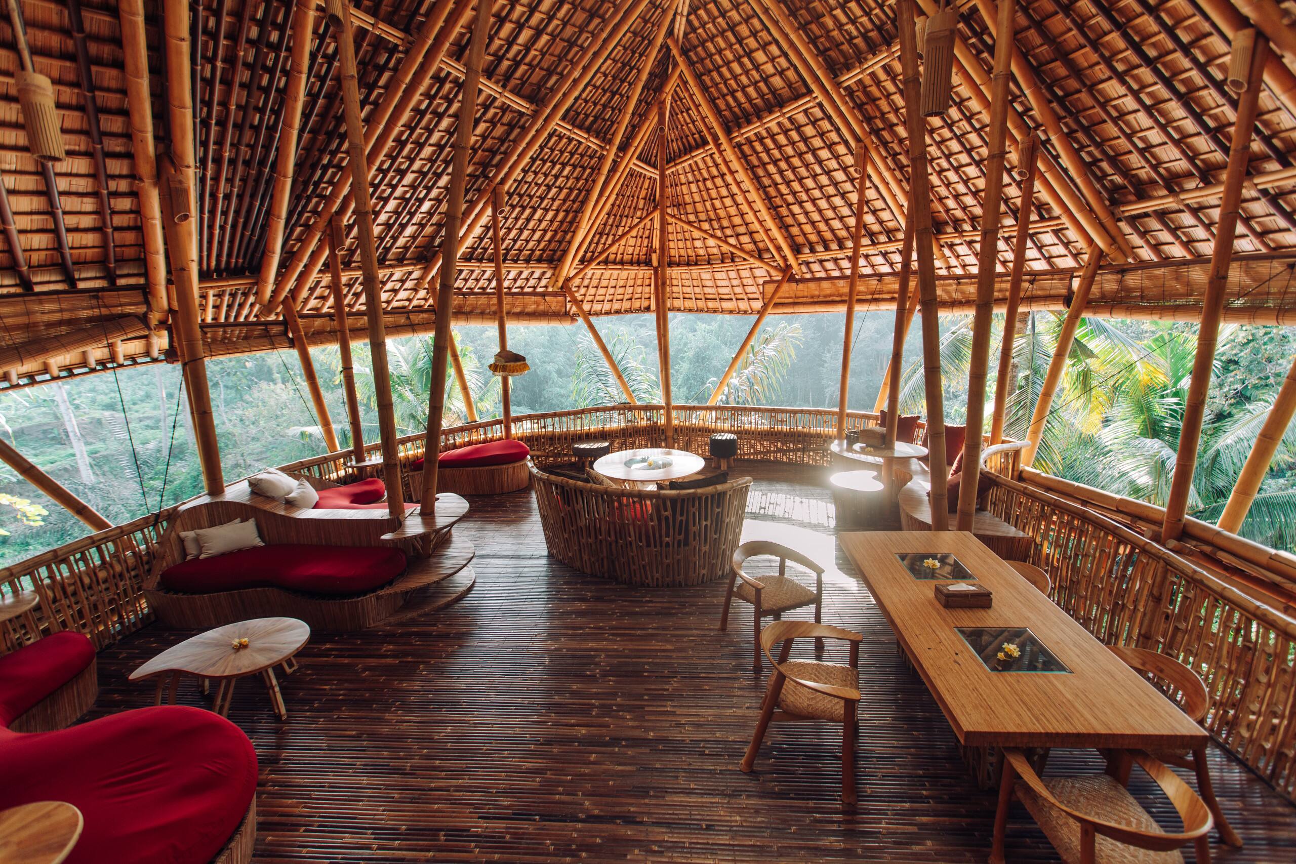 Temple House 3bds Eco Bamboo House Pool River View