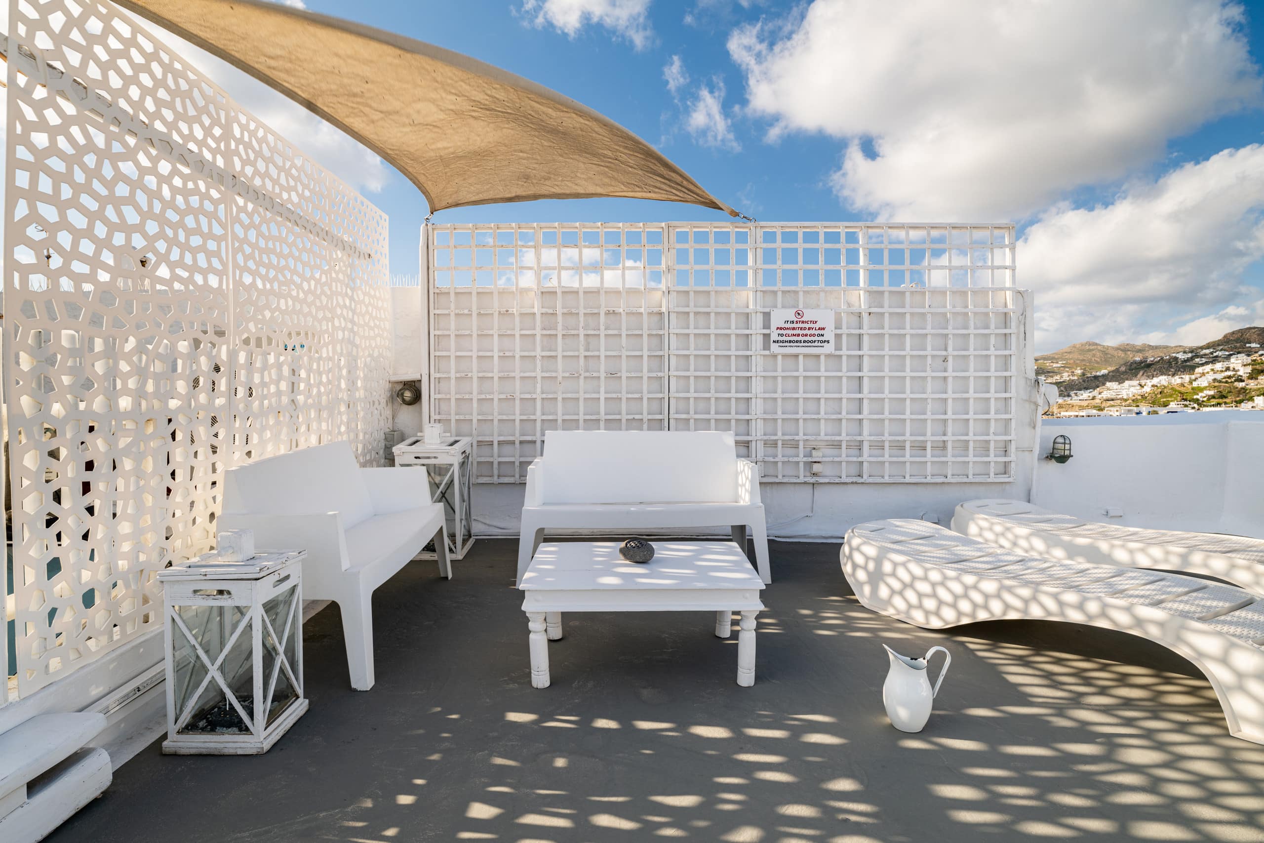 Elpis Mykonos III: Breathtaking pvt roof Old Port — photo 5