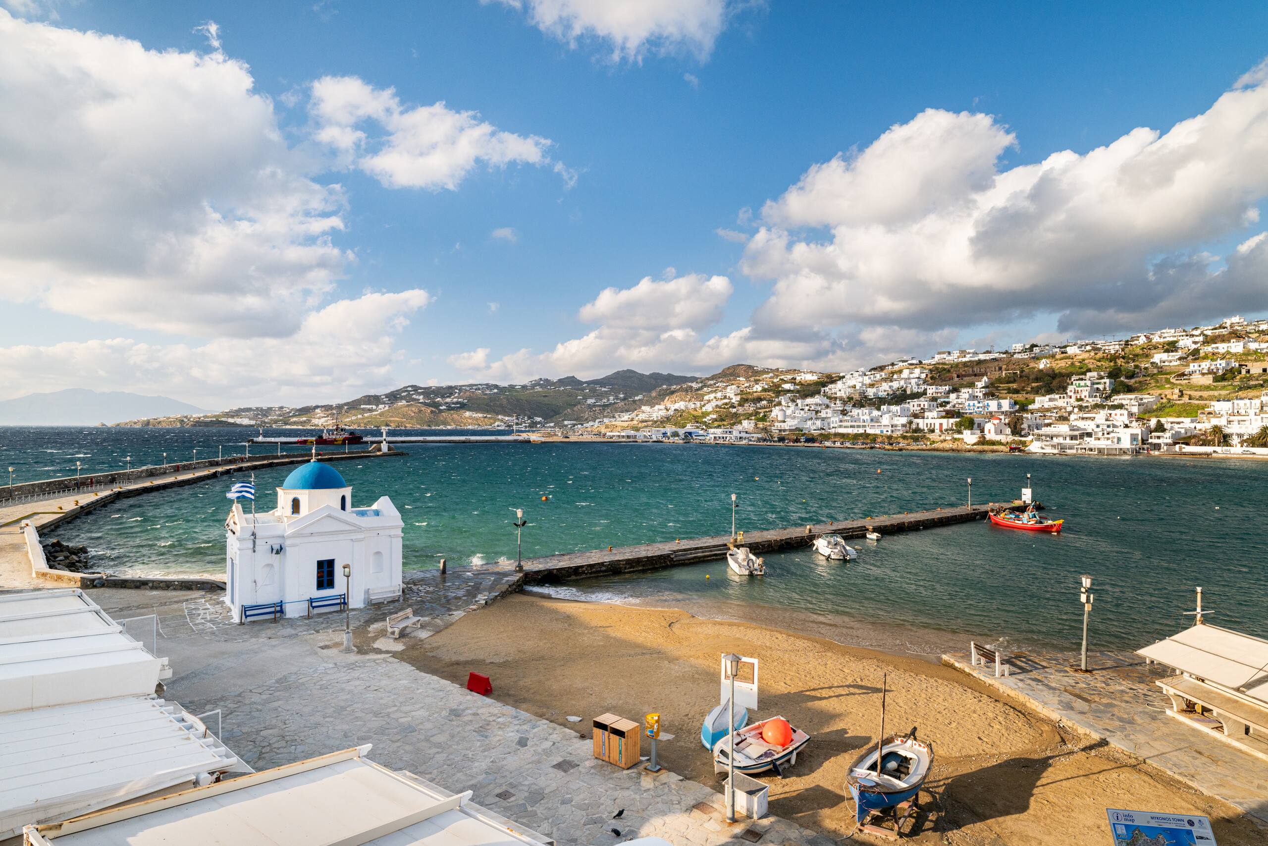 Elpis Mykonos III: Breathtaking pvt roof Old Port 38