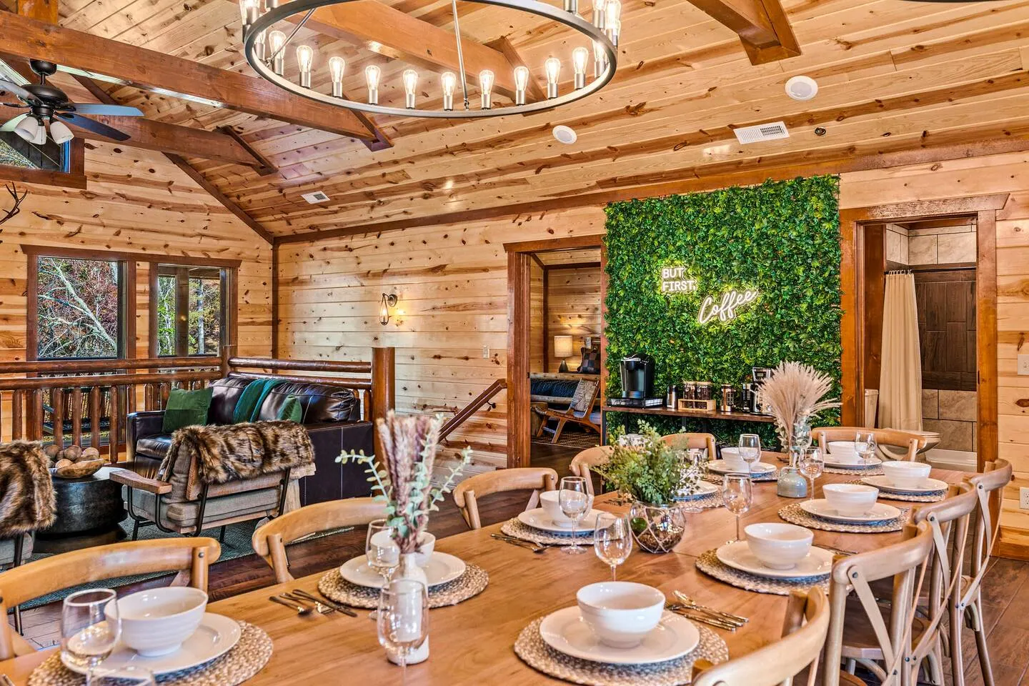 Stunning Luxe Cabin Indoor Heated Pool Sleeps 28 19