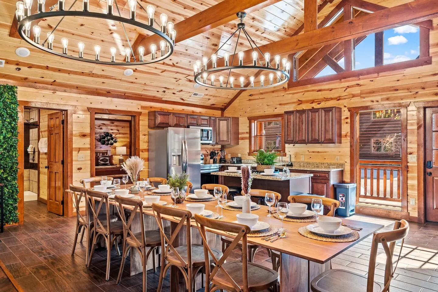 Stunning Luxe Cabin Indoor Heated Pool Sleeps 28 20