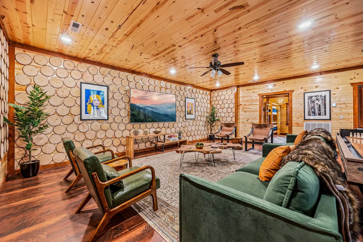 Stunning Luxe Cabin Indoor Heated Pool Sleeps 28 8