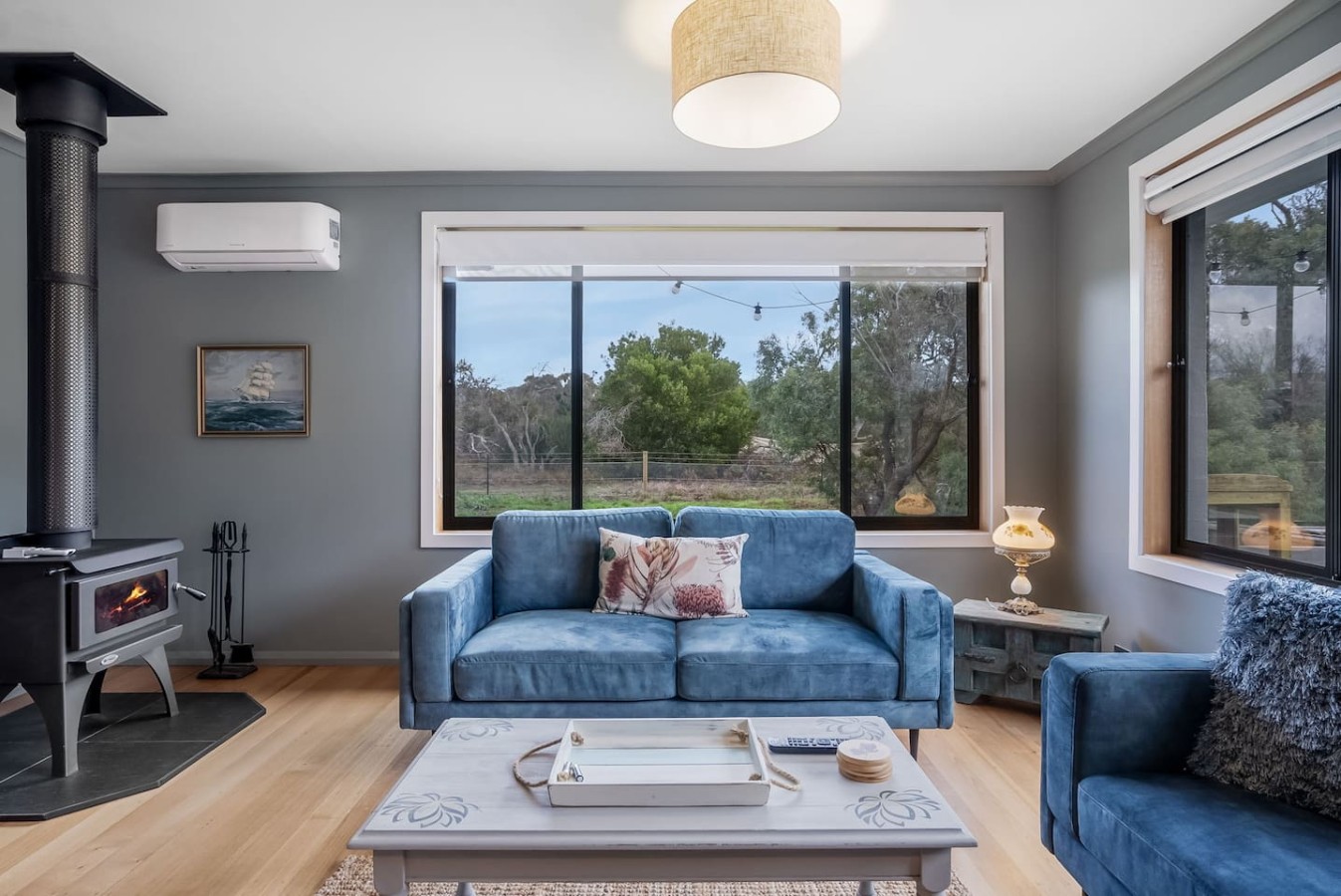 Clifton Beach Home on 5.5 Acres, Wood Fire & Deck