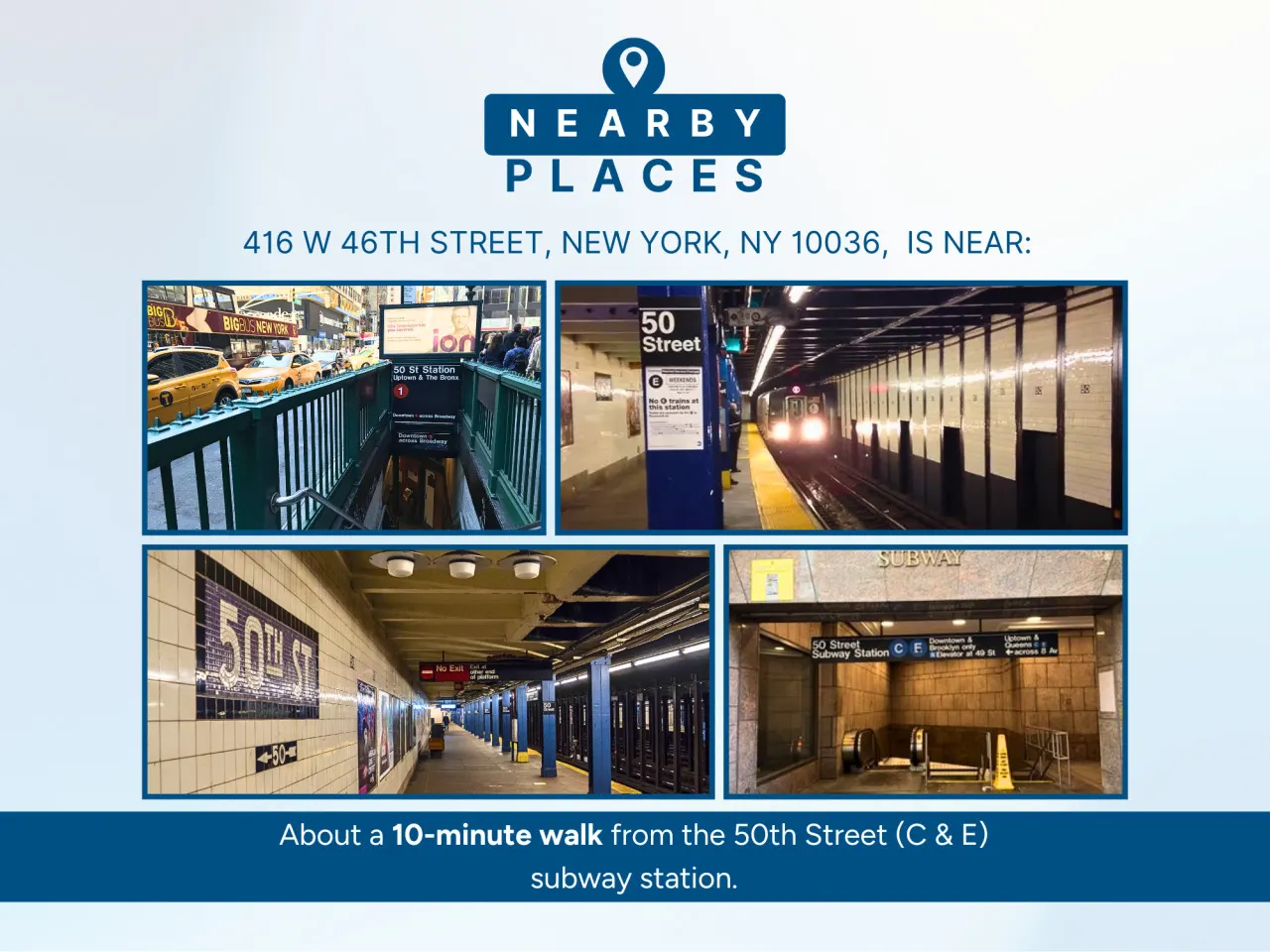 Times Square Studio near Restaurants & Shopping 16