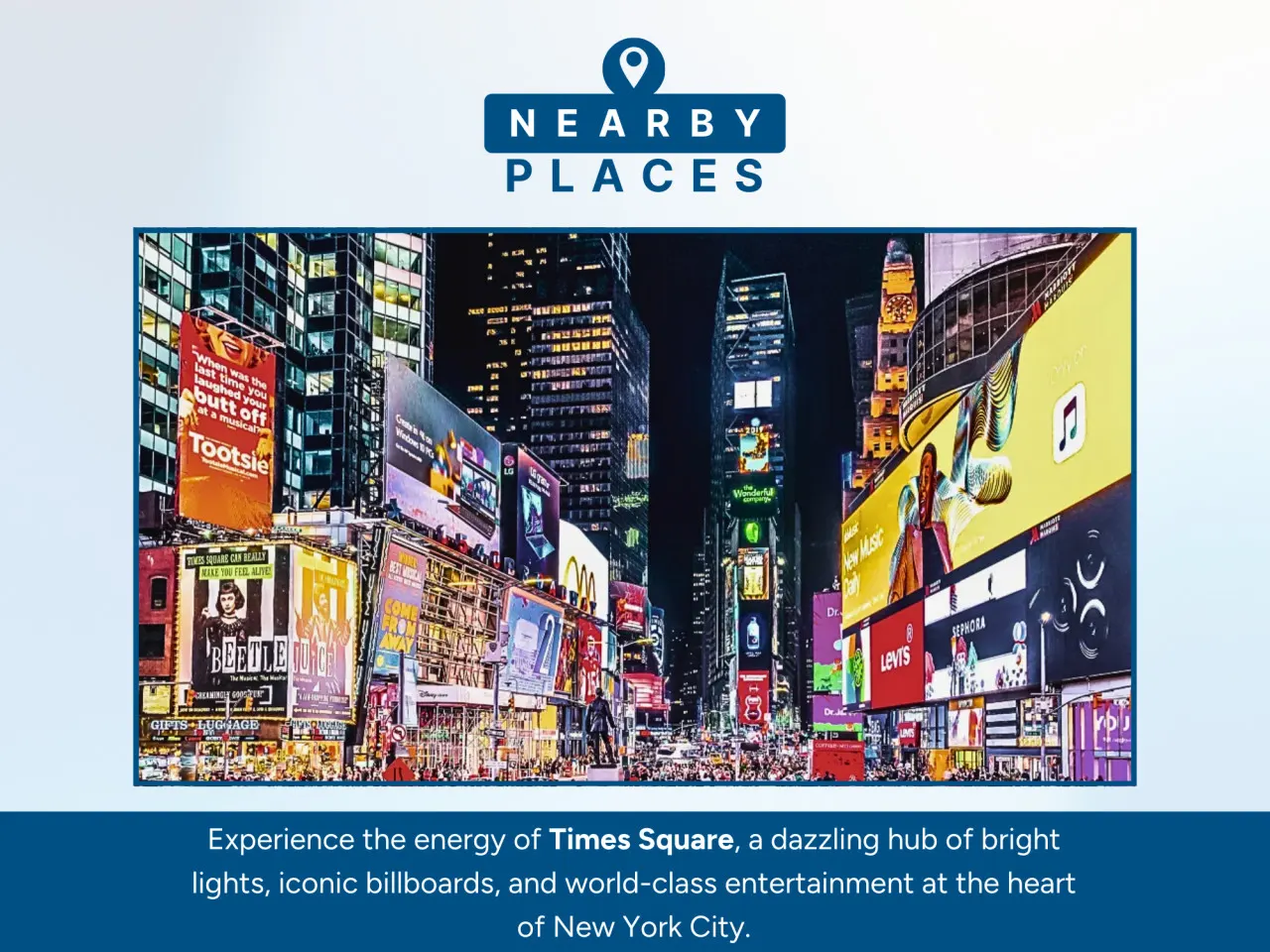 Times Square Studio near Restaurants & Shopping 18
