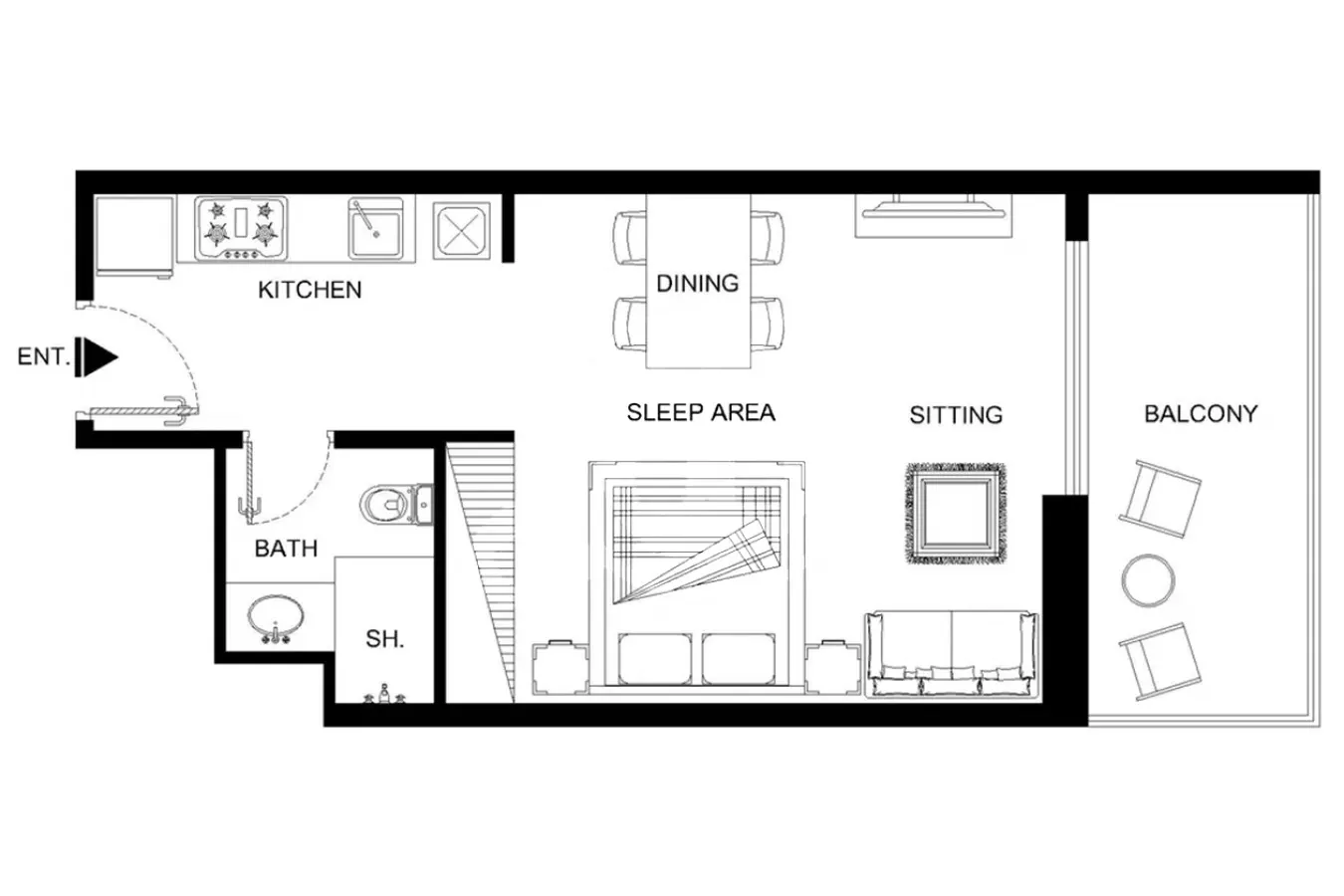 LUX The Modern Binghatti Canal Suite 17