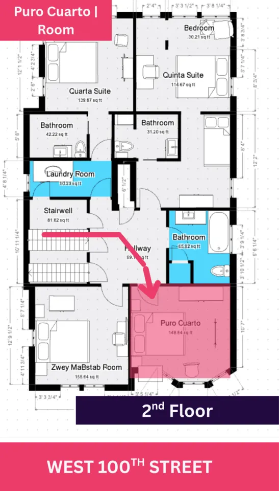 Puro Cuarto Room 10 min Downtown, 15 to Airport 13
