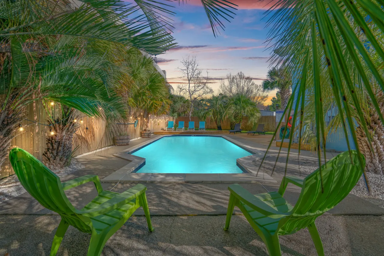 Latitude Adjustment ~ Stylish Beach Retreat with Heated Pool, Game Room & Easy Beach Access 6