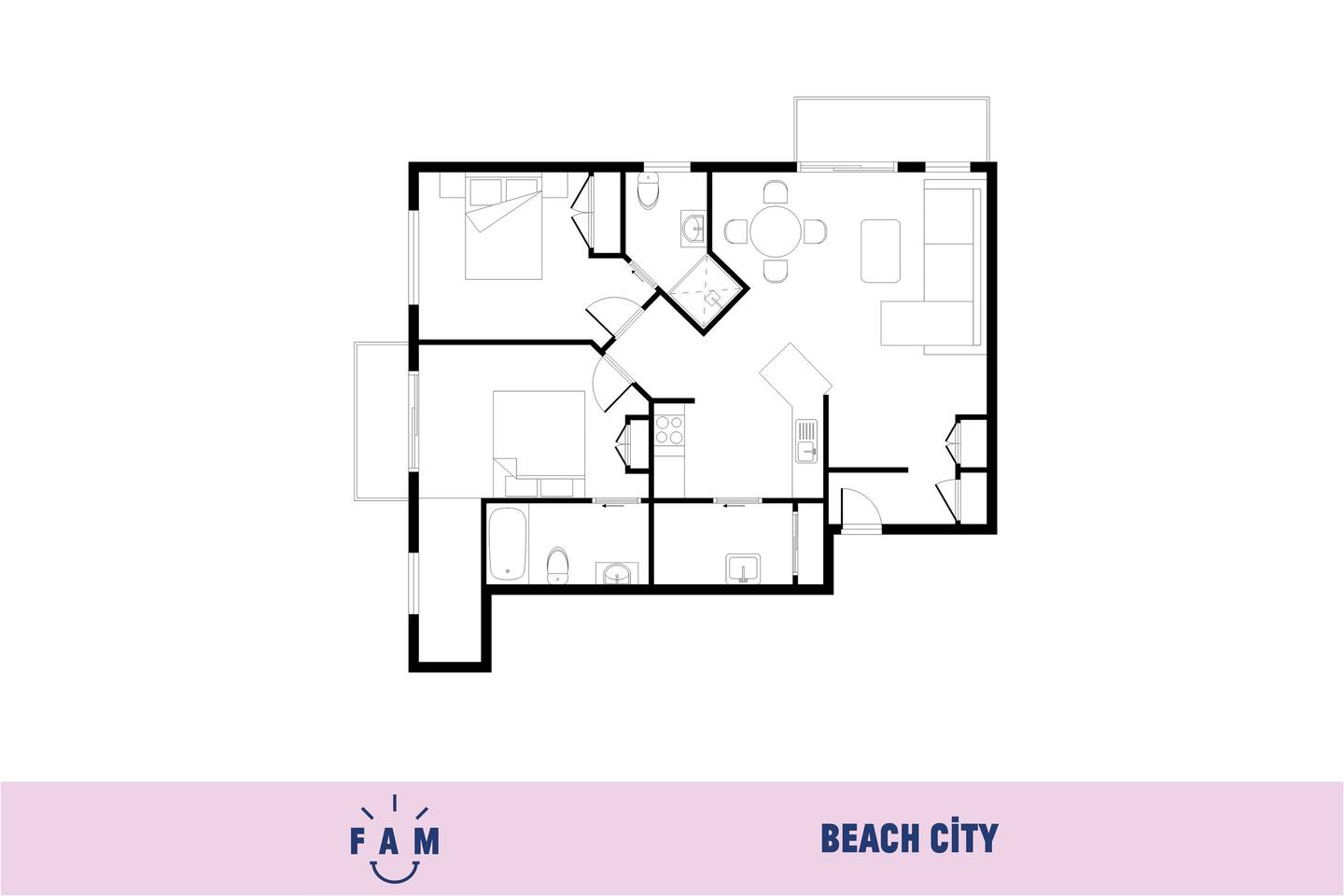 Beach City Apartment - Ace Location - Garage 6