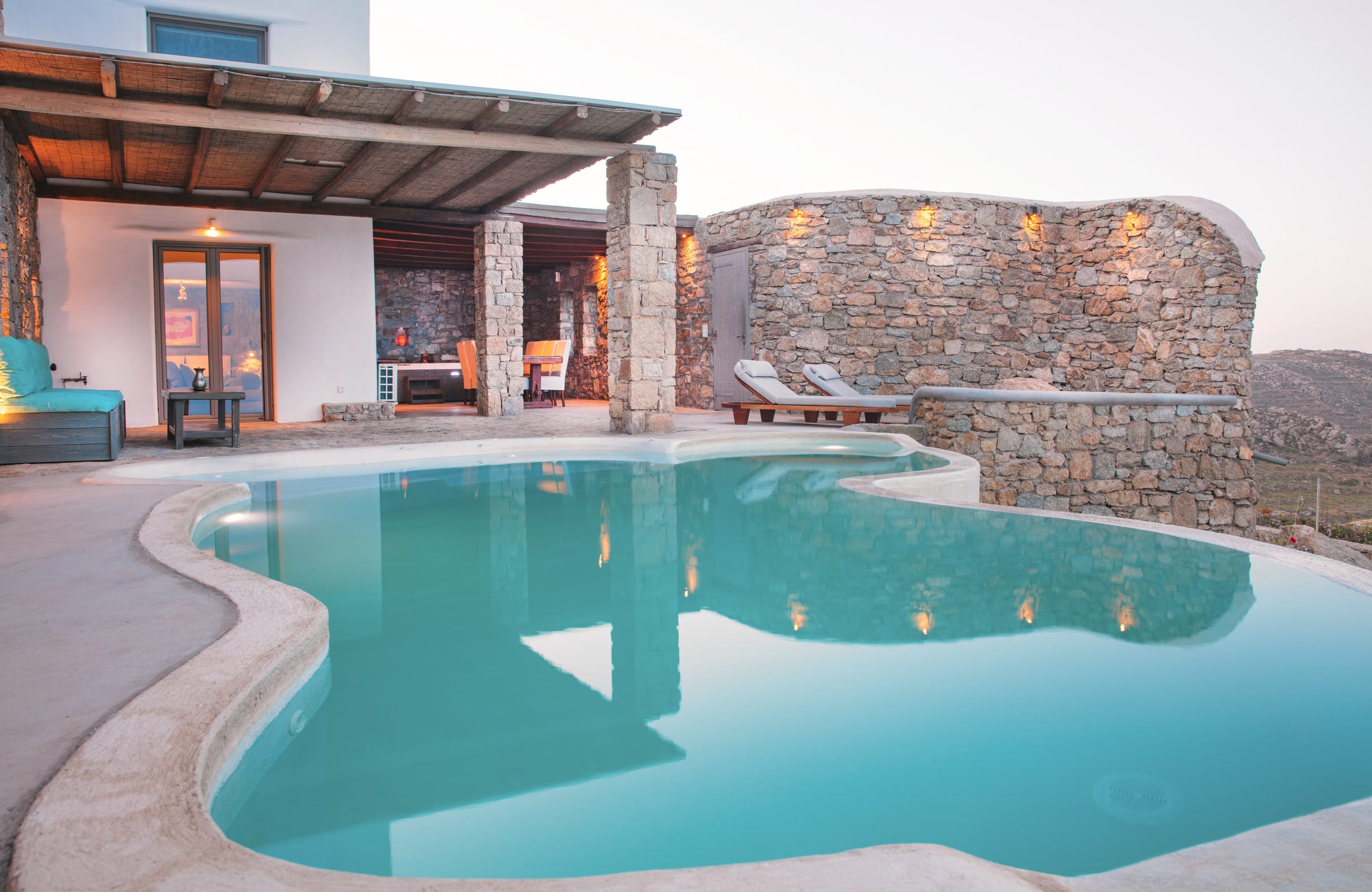 seaview suite/private pool/Mykonos/amallinisuites