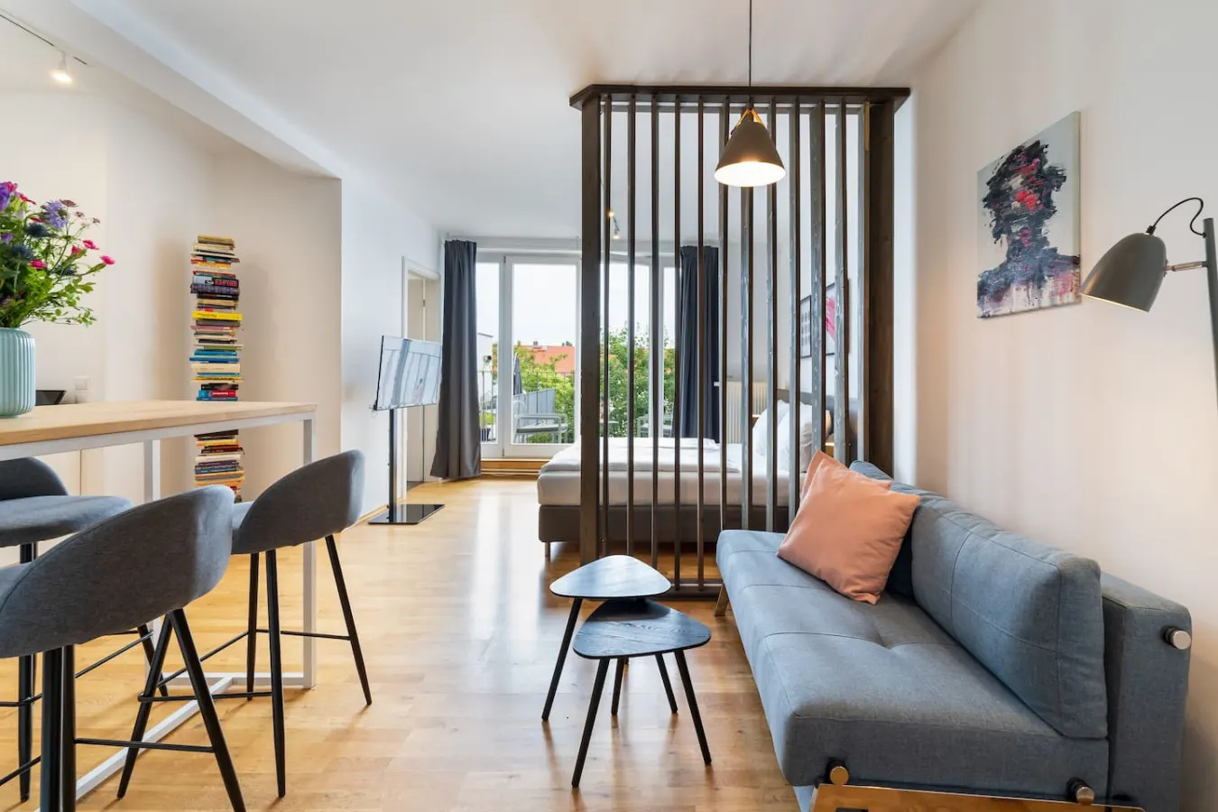 Penthouse Designer Studio with Balcony