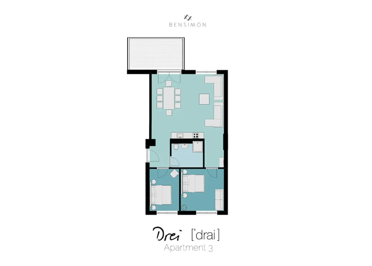 Loft Apartment (85sqm) with 2 Bedrooms & Balcony 18