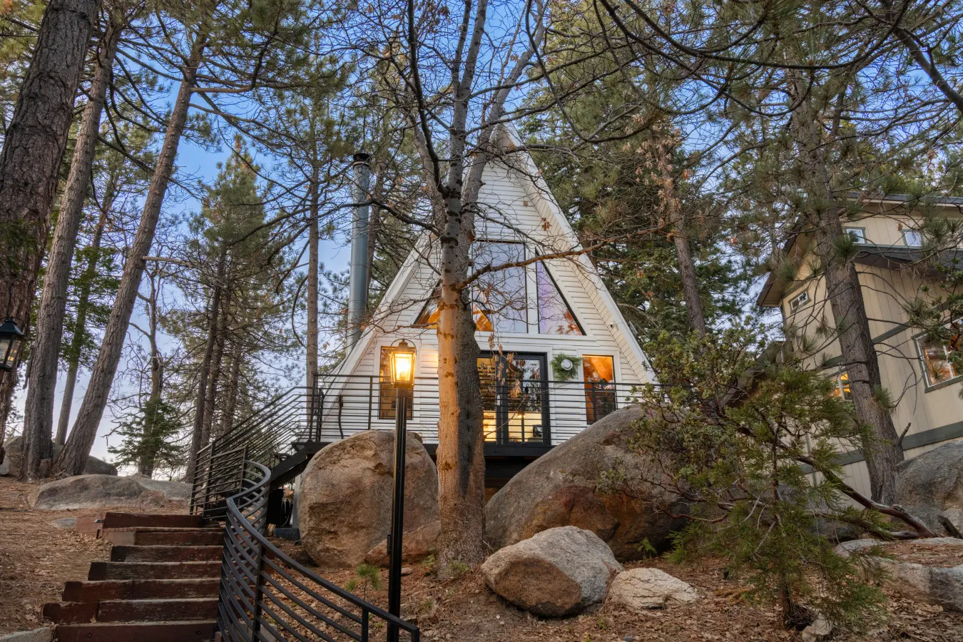 The Scandia “A-Frame Chalet” Fireplace & Hot tub