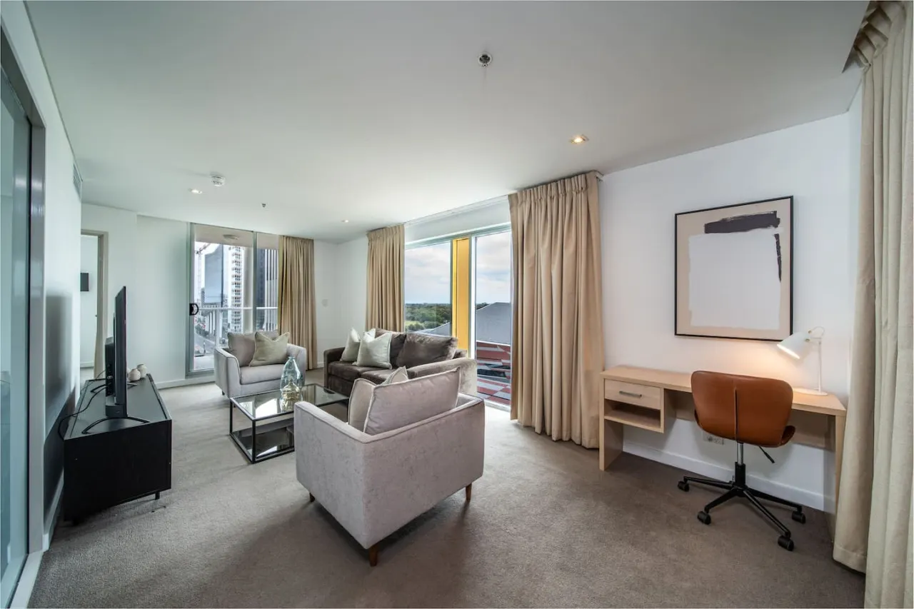The North Star—Modern CBD Escape with Pool & Sauna 11