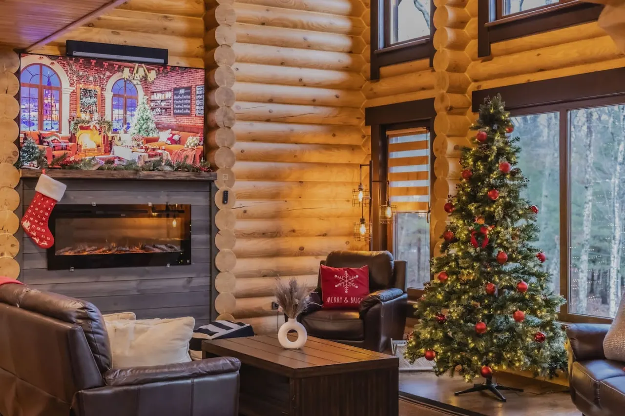 LOG HOUSE CHALET, VOLLEYBALL FIELD, SAUNA, HOT TUB 16