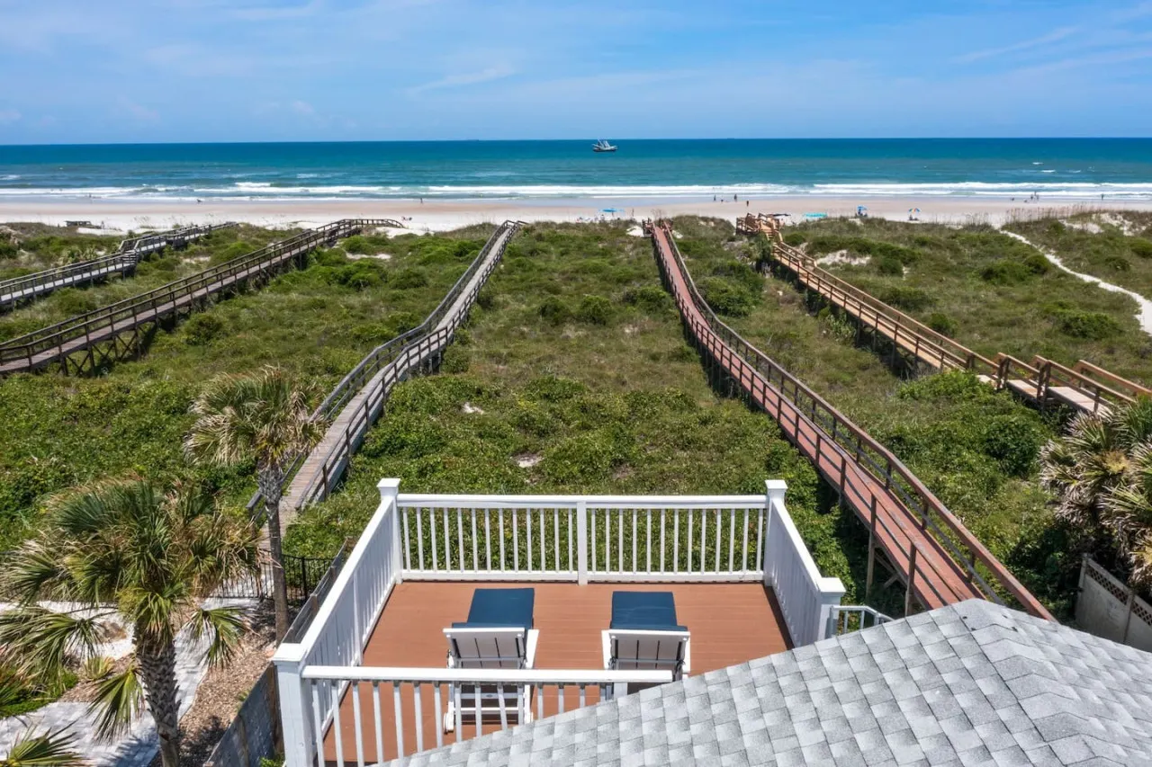 All Decked Out St Augustine Beachfront Ocean Views & Decks 6