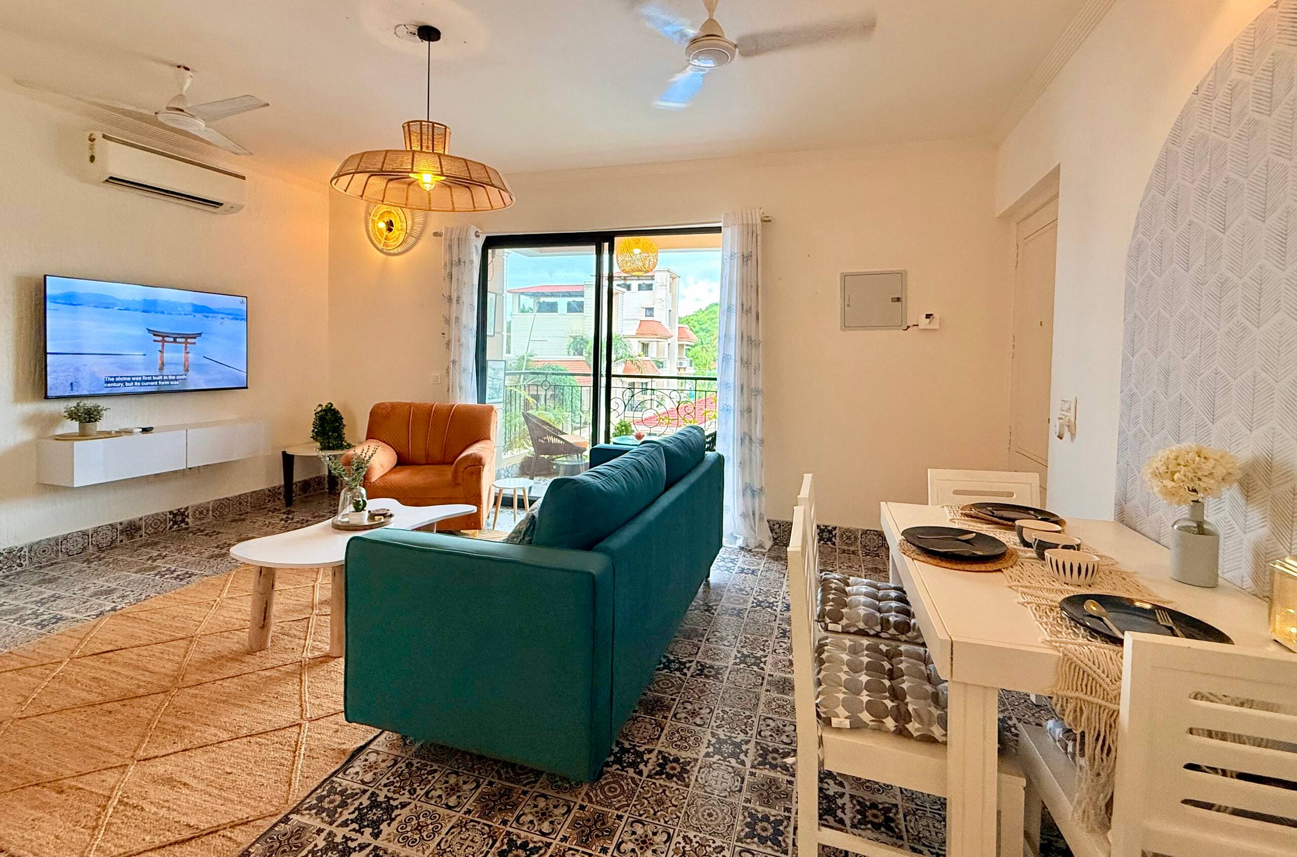 Pool & Hill View 2BHK | 8 min to Thalassa 11