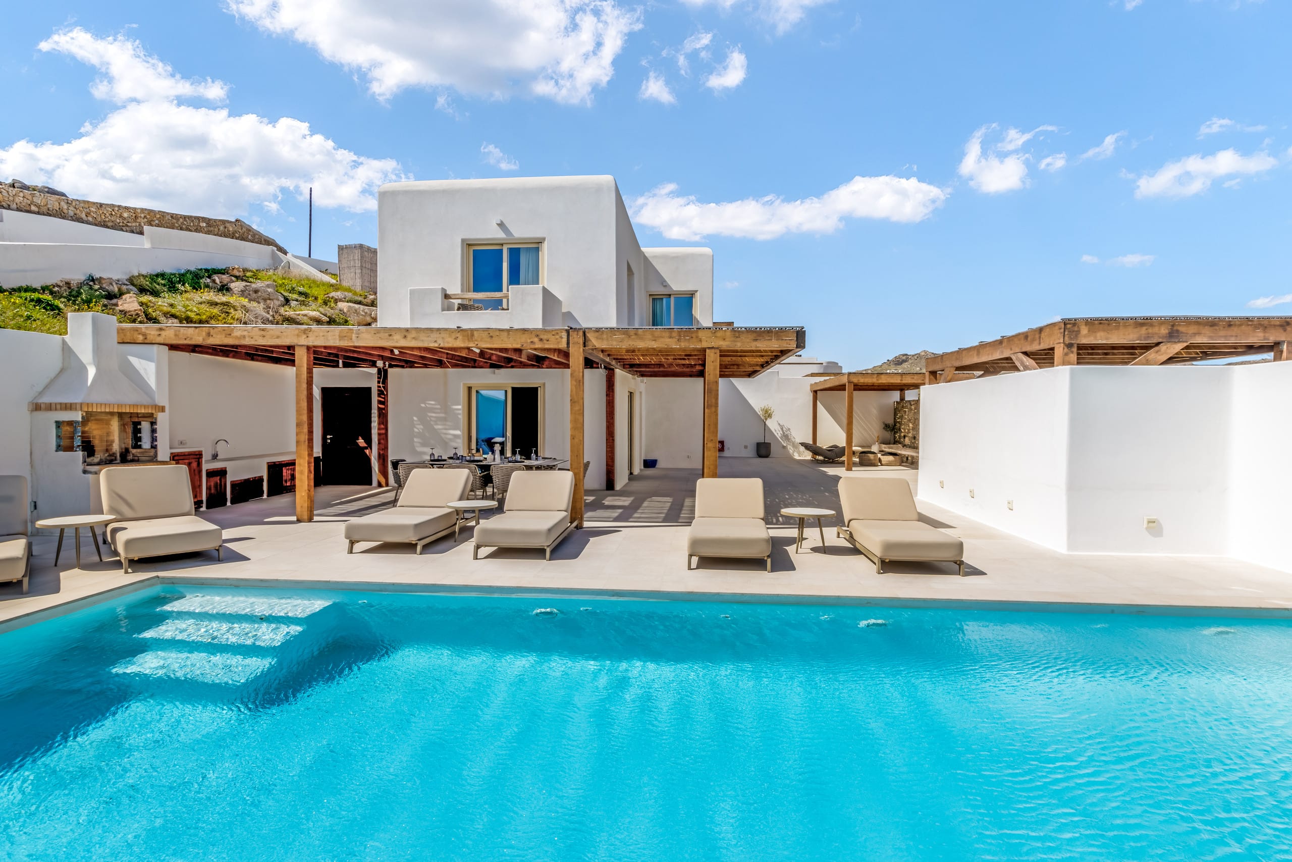 Vibe of Mykonos | A | Villa Vasileia heated pool 35