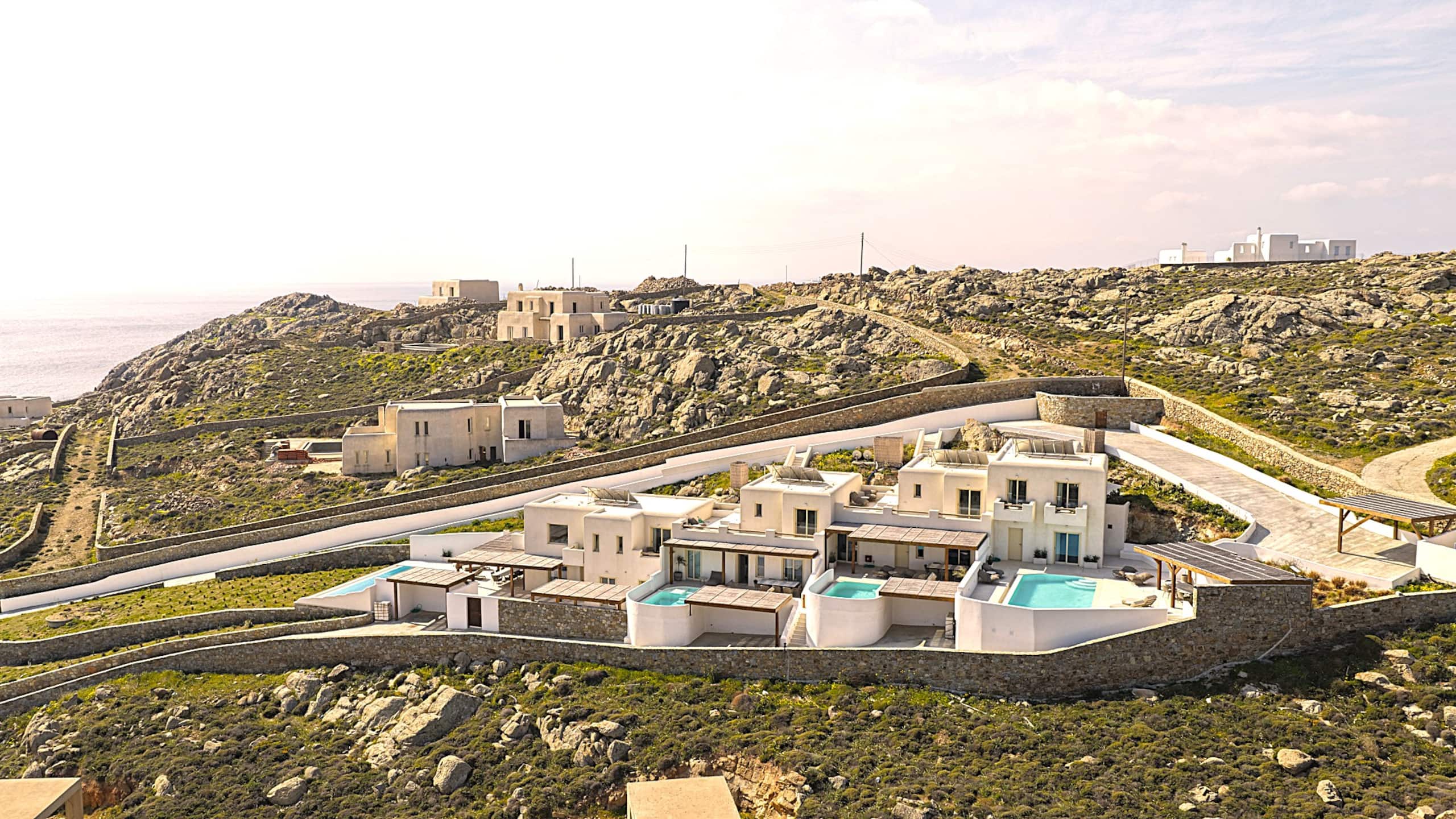 Vibe of Mykonos | A | Villa Vasileia heated pool 38