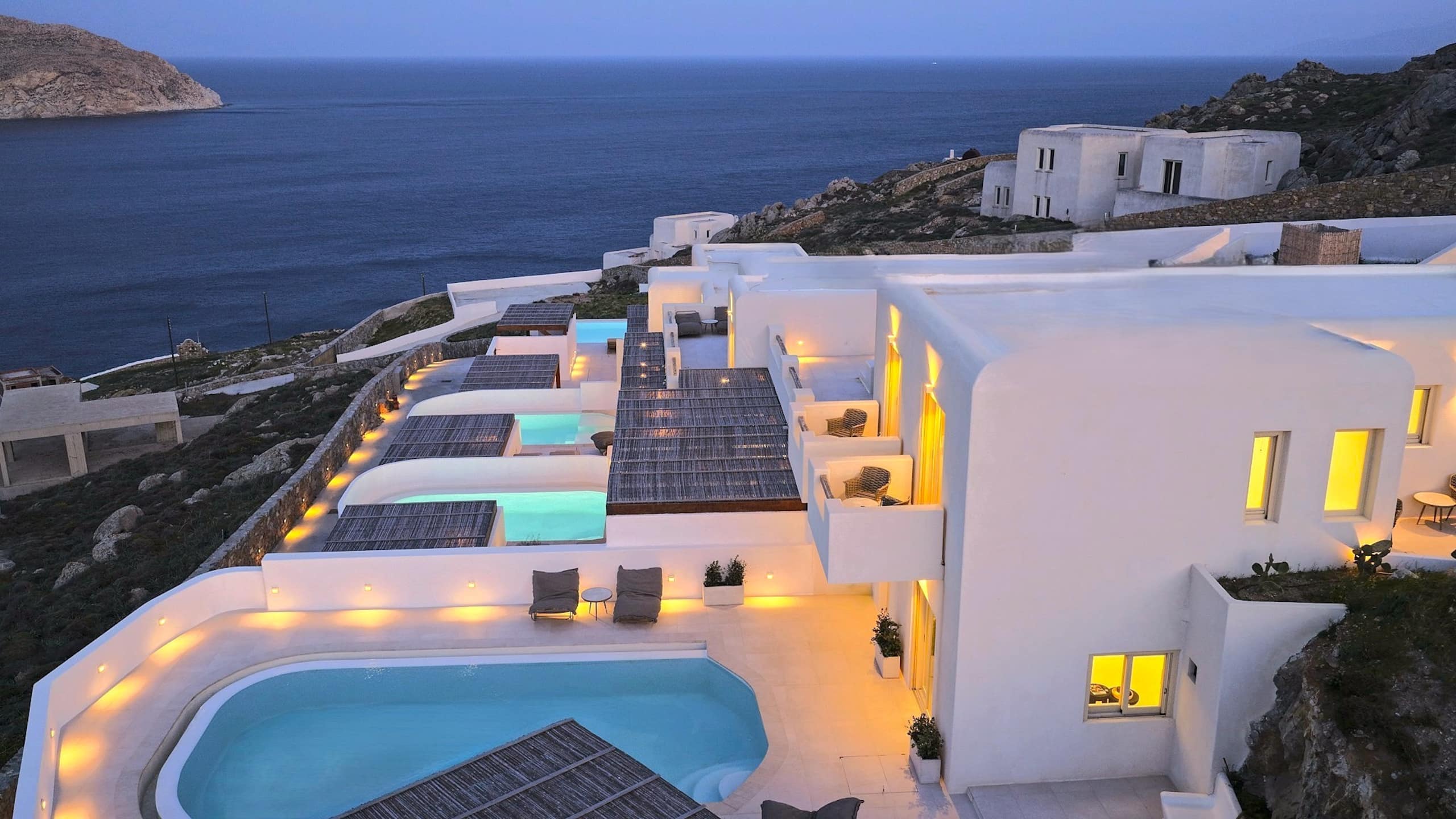 Vibe of Mykonos | A | Villa Vasileia heated pool 37