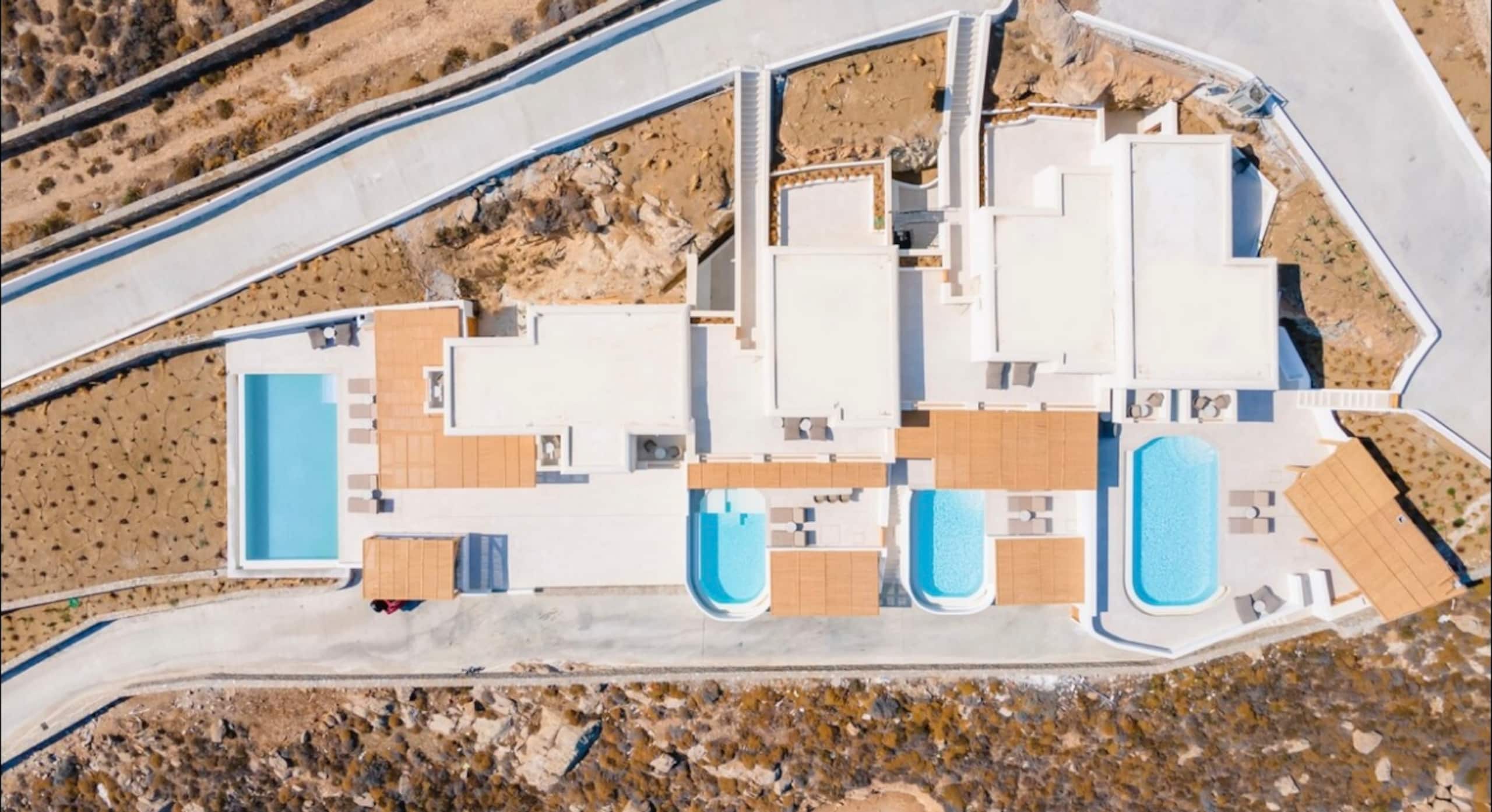 Vibe of Mykonos | A | Villa Vasileia heated pool 33